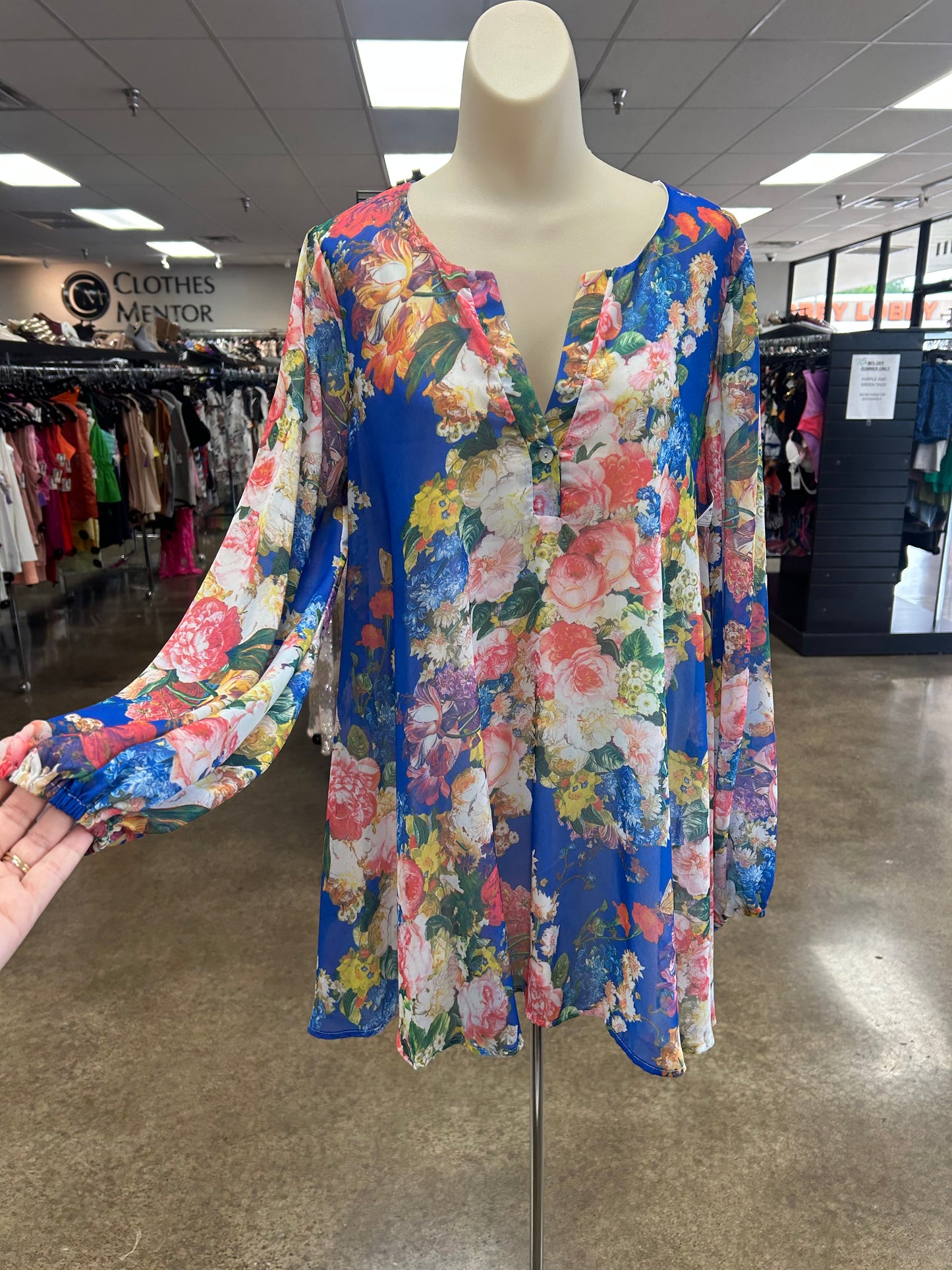 Top Ls By Mumu In Floral Print, Size:L