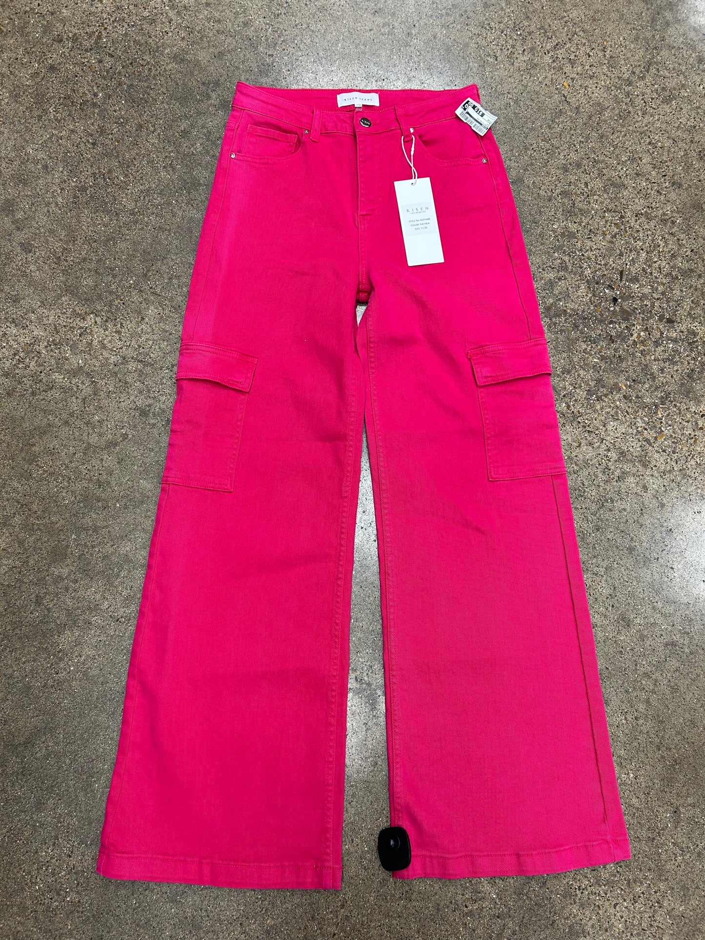 Jeans Wide Leg By Risen In Pink, Size:10