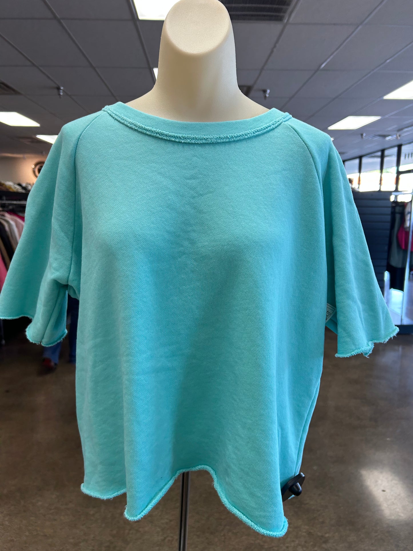 Top Ss By Eileen Fisher In Aqua, Size:M