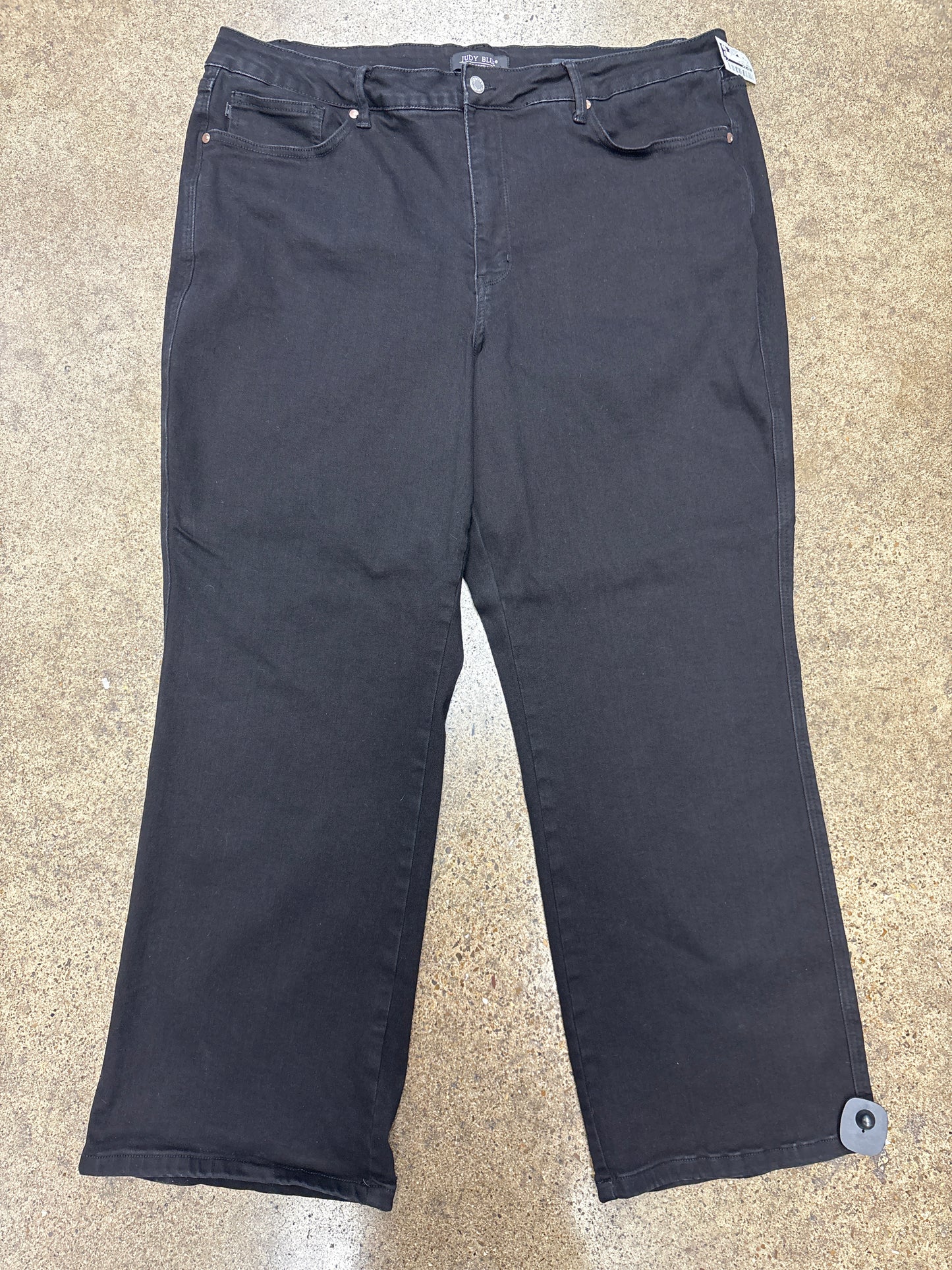 Jeans Straight By Judy Blue In Black Denim, Size:24