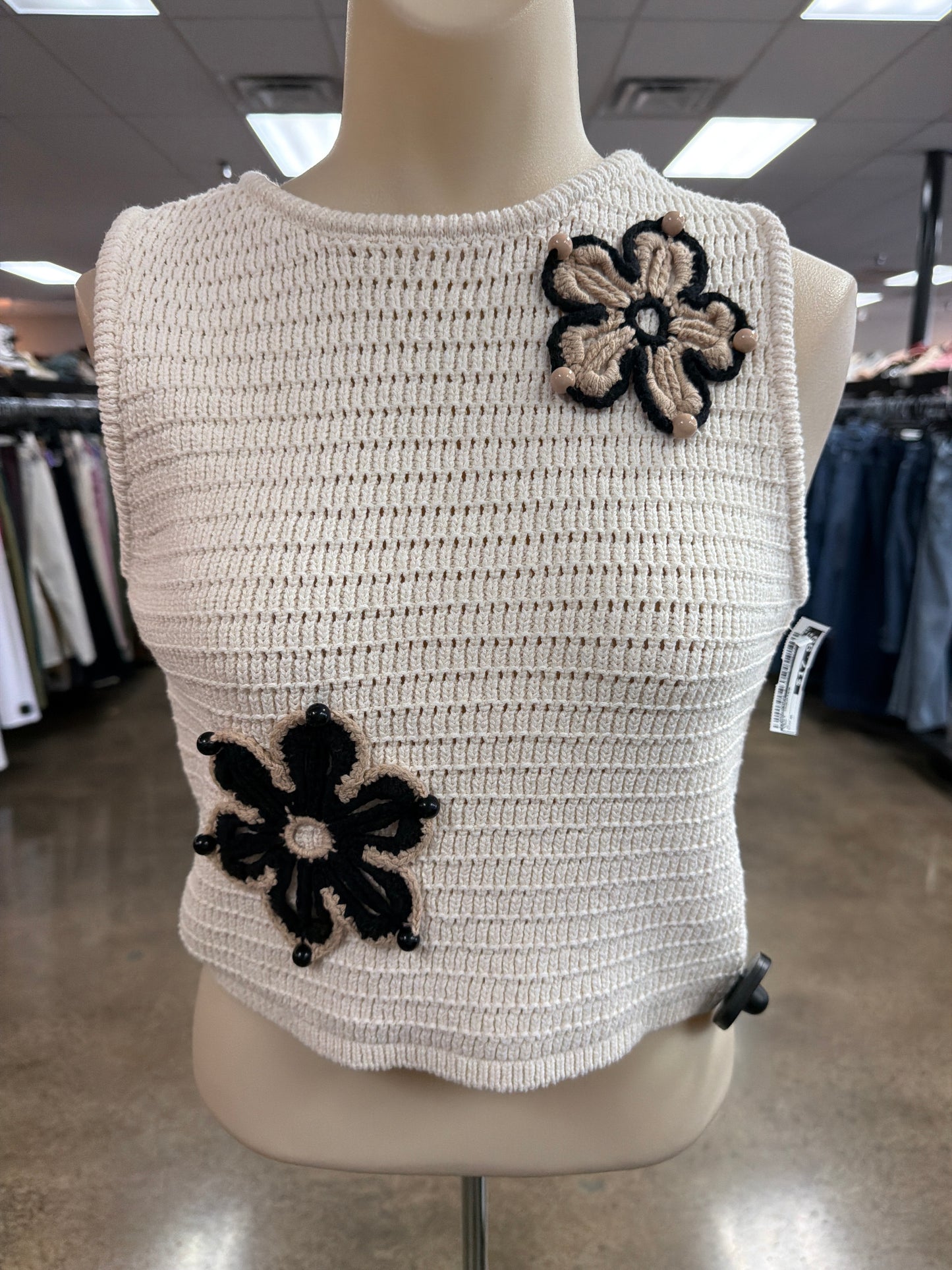 Vest Sweater By Industry In Tan, Size:M