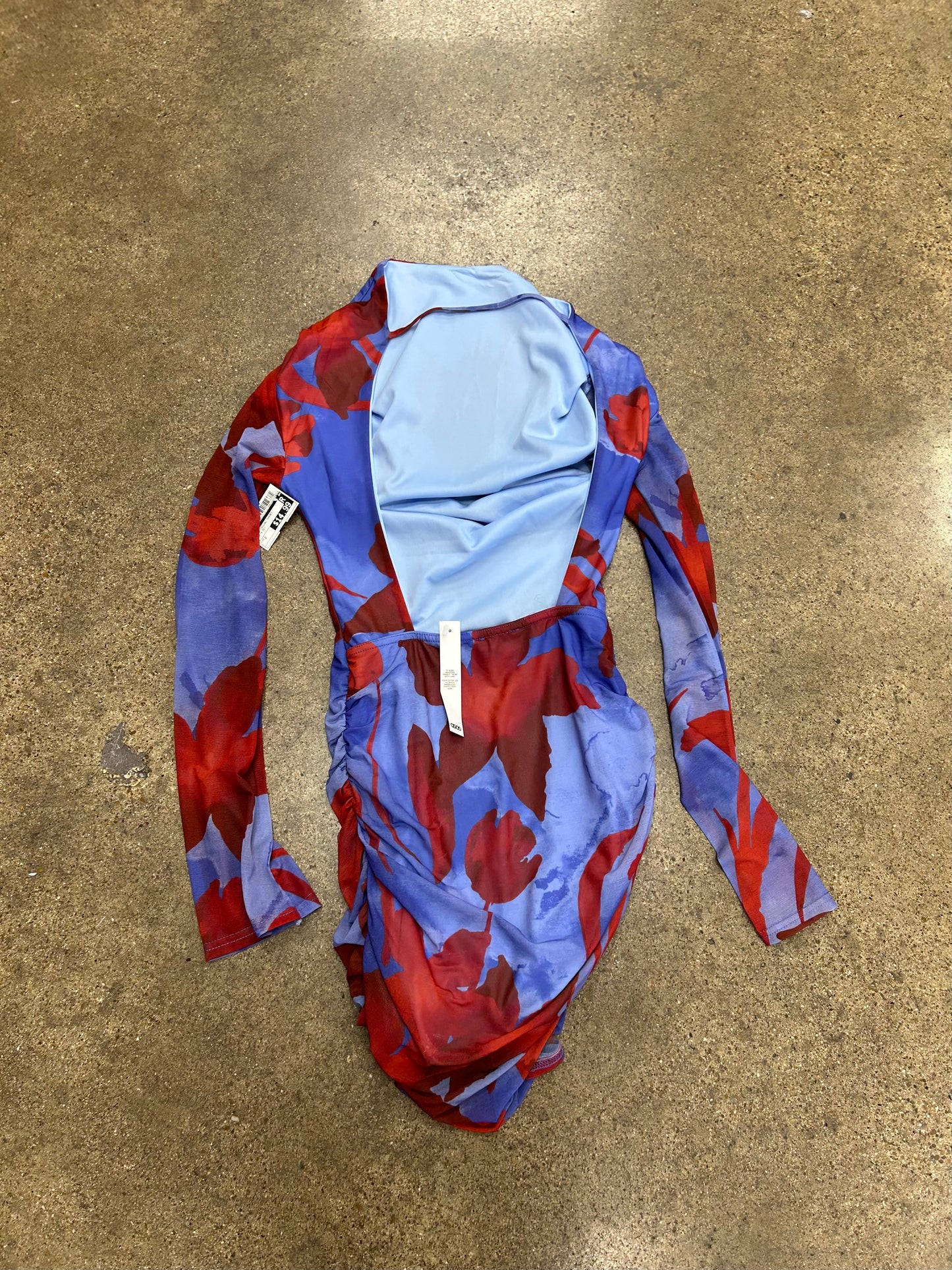 Dress Casual Short By Asos In Blue & Red, Size:2