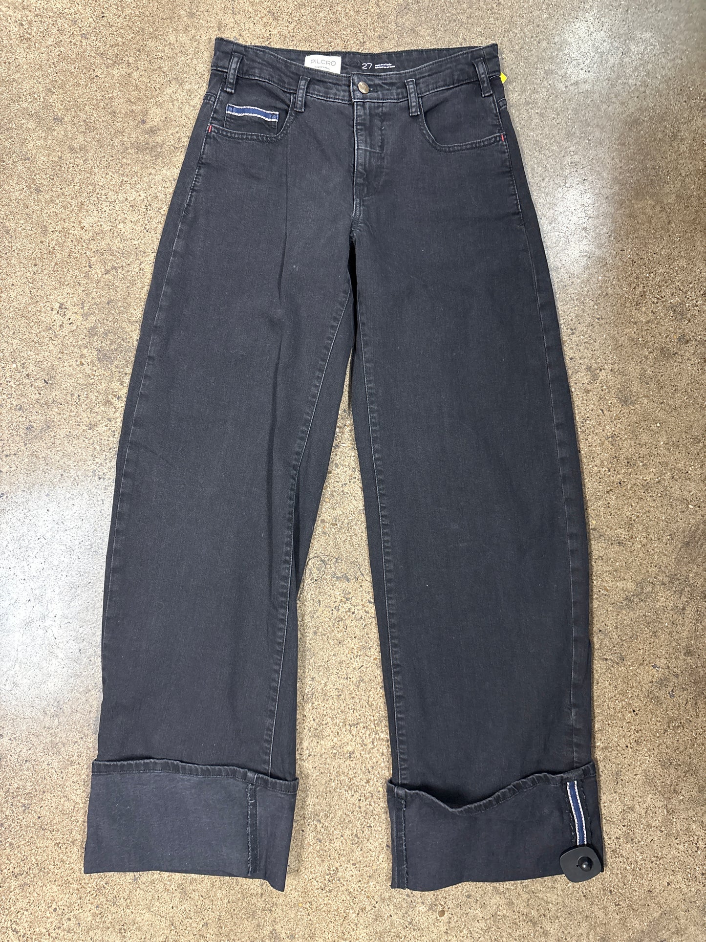 Jeans Wide Leg By Pilcro In Black, Size:4