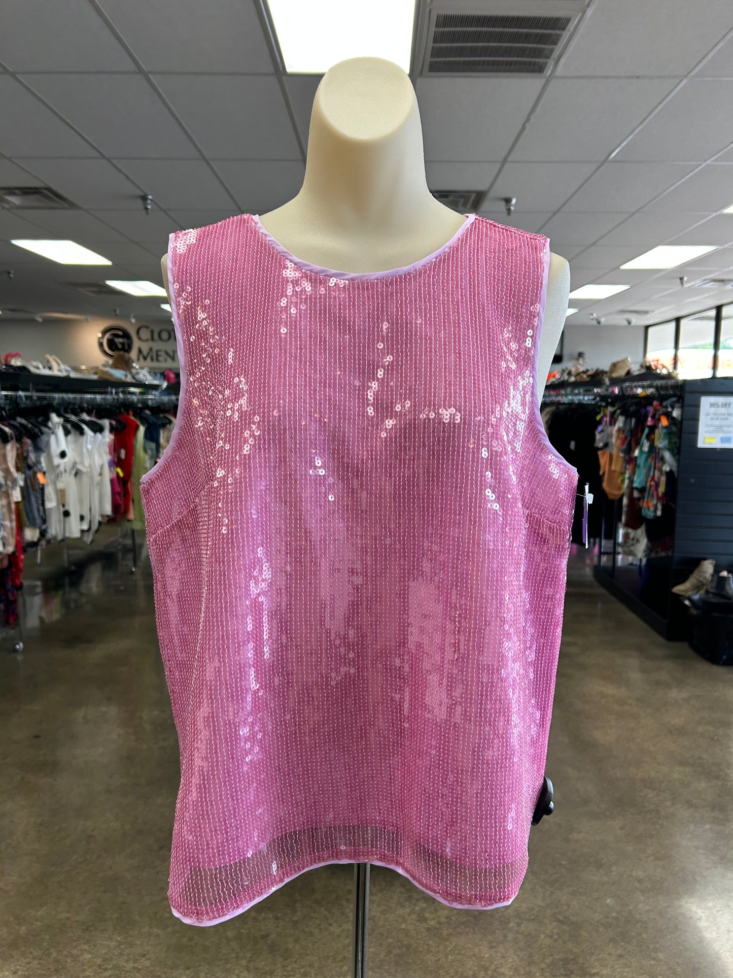 Top Sleeveless By J. Crew In Pink, Size:L