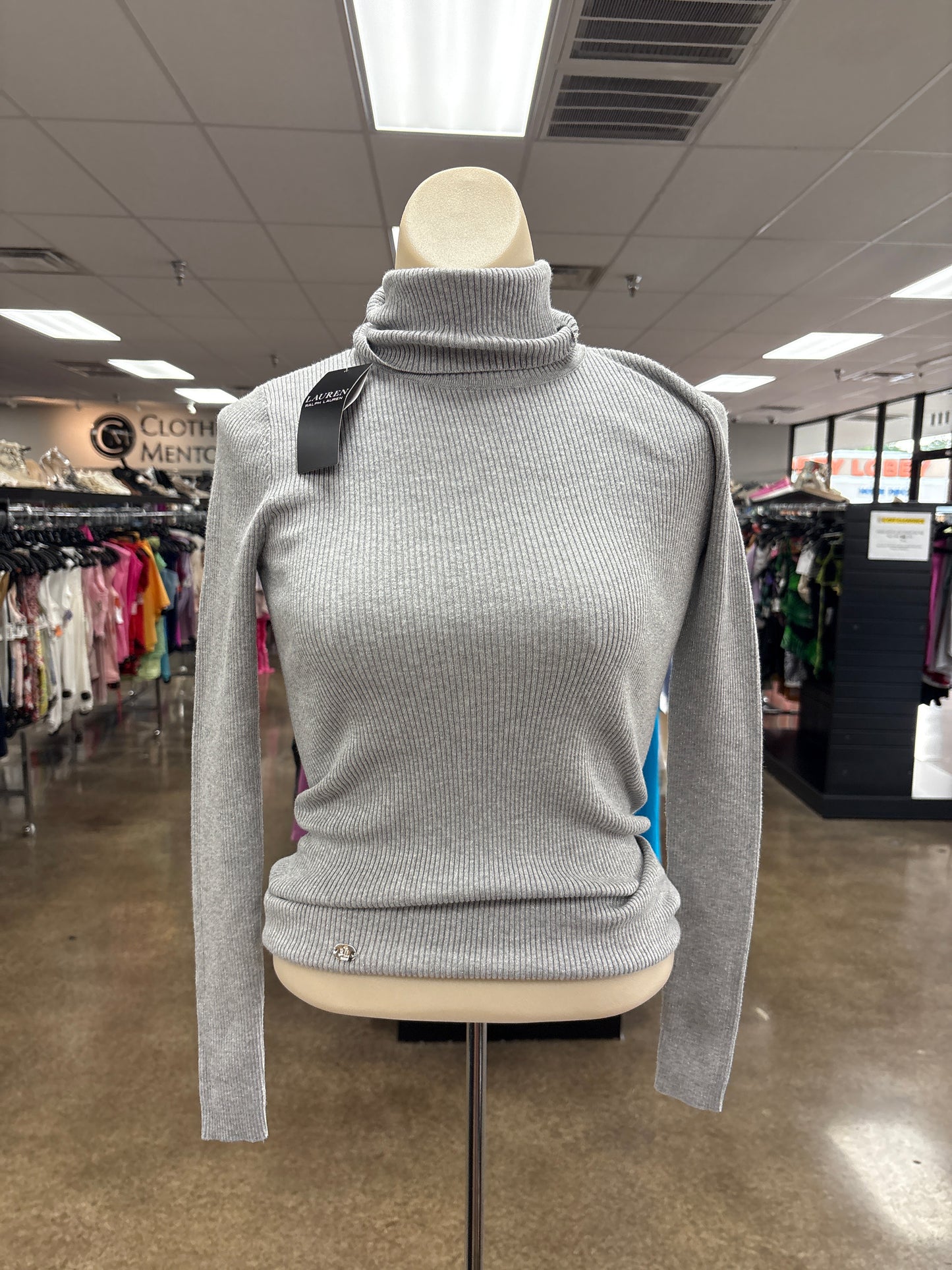 TOP LS by LAUREN BY RALPH LAUREN In SILVER, Size: XS