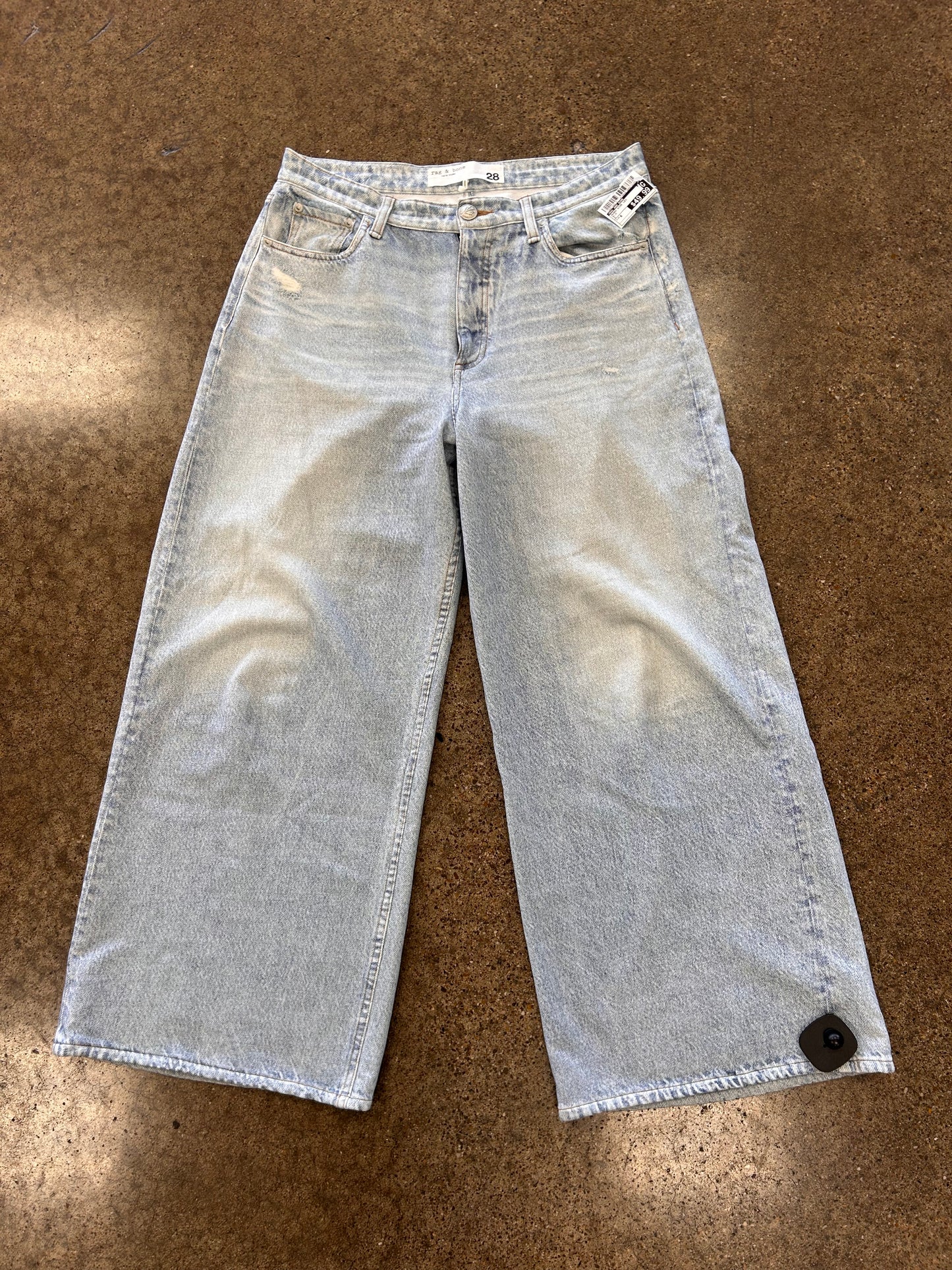 Jeans Wide Leg By Rag And Bone In Blue, Size:6