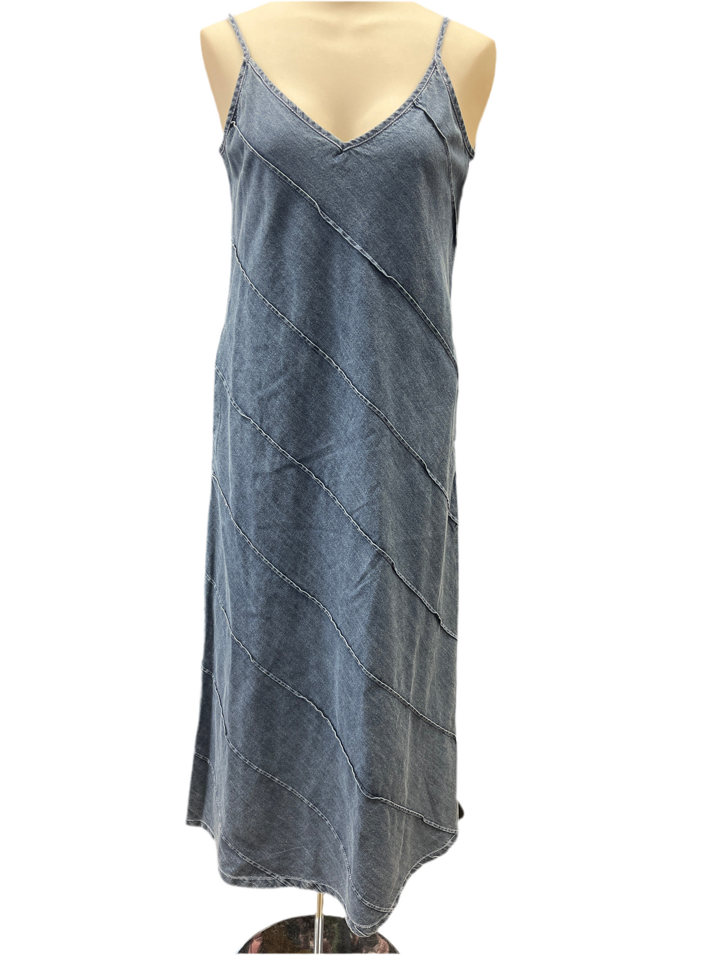 Dress Casual Maxi By Clothes Mentor In Blue Denim, Size:S