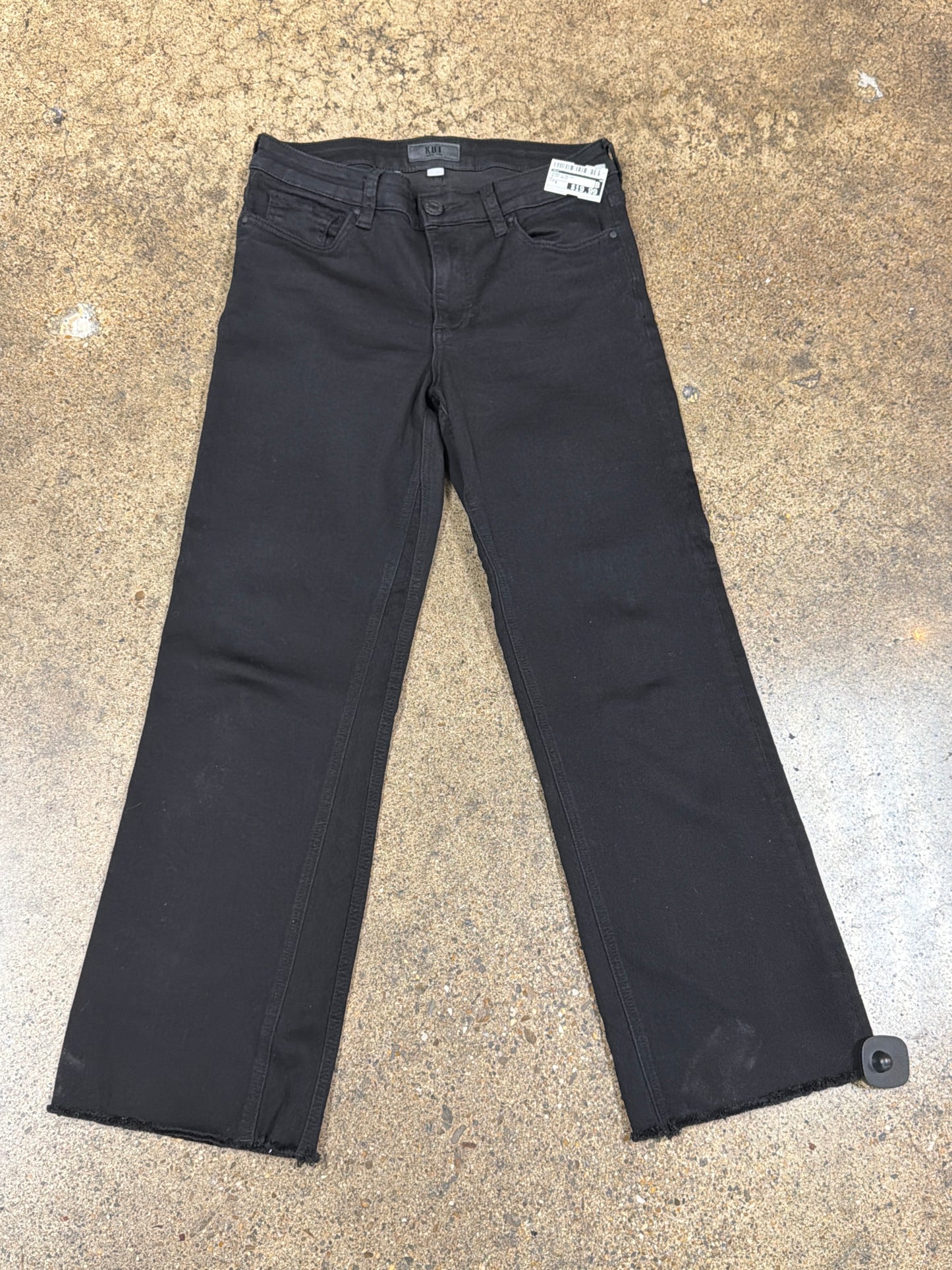 Jeans Straight By Kut In Black Denim, Size:6