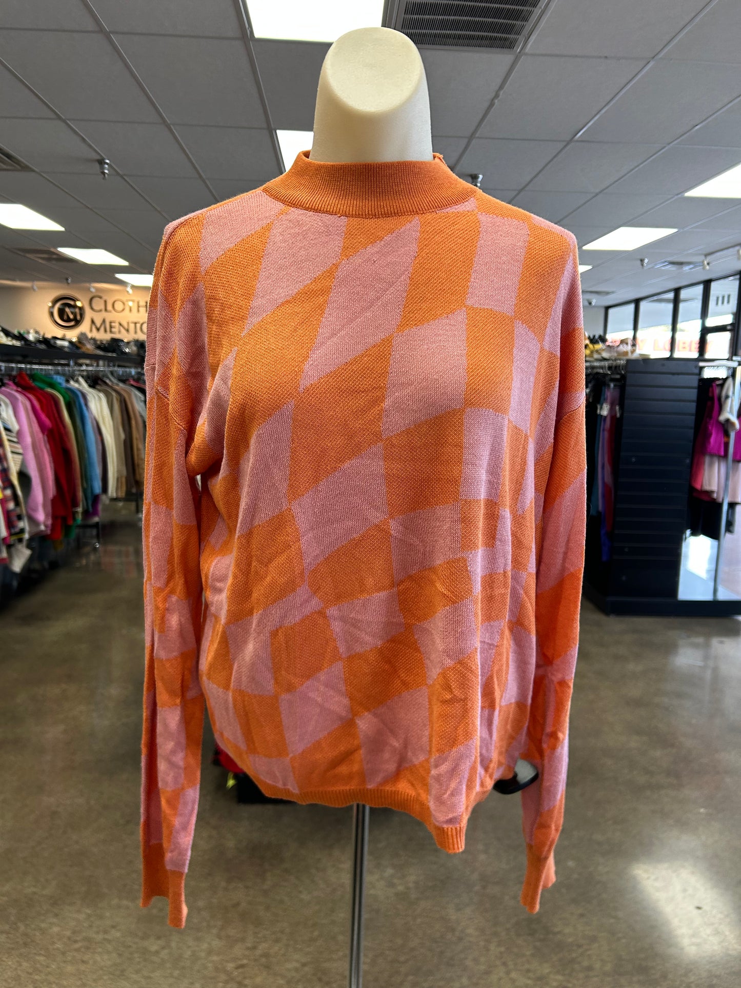 Top Ls By Kori America In Orange, Size:M