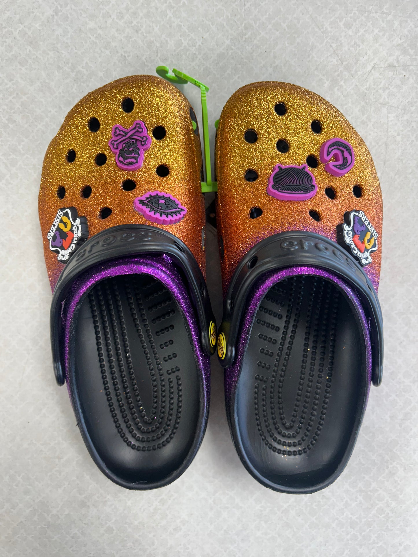 Shoes Flats By Crocs In Orange & Purple, Size:7