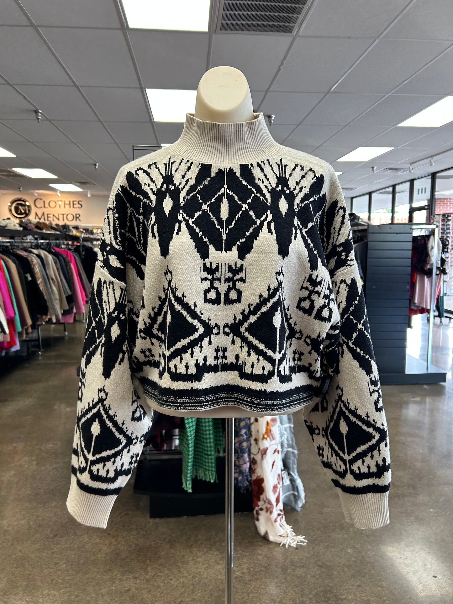 Sweater By Caballero In Black & Cream, Size:S