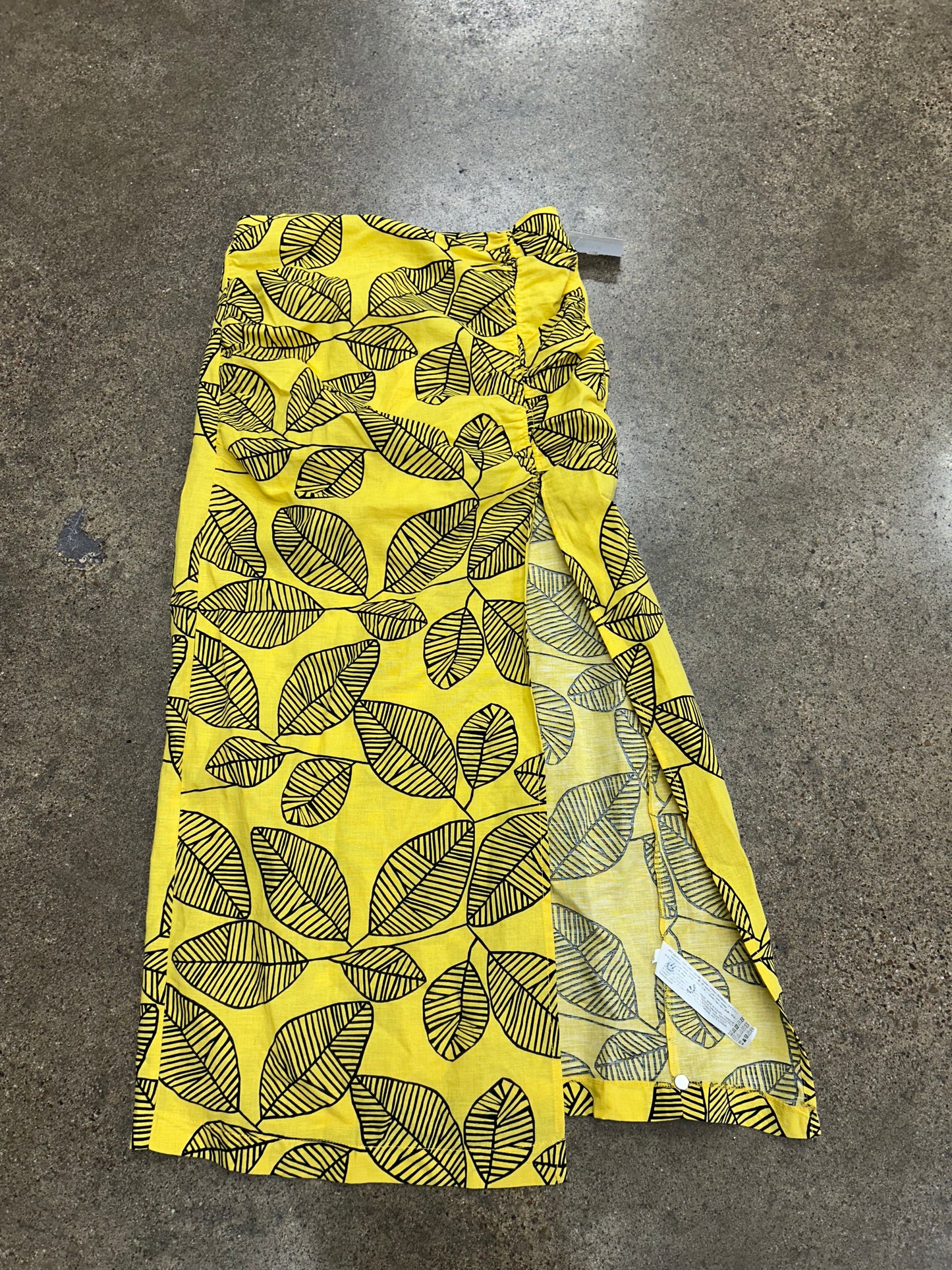 Skirt Maxi By Zara In Black & Yellow, Size:S