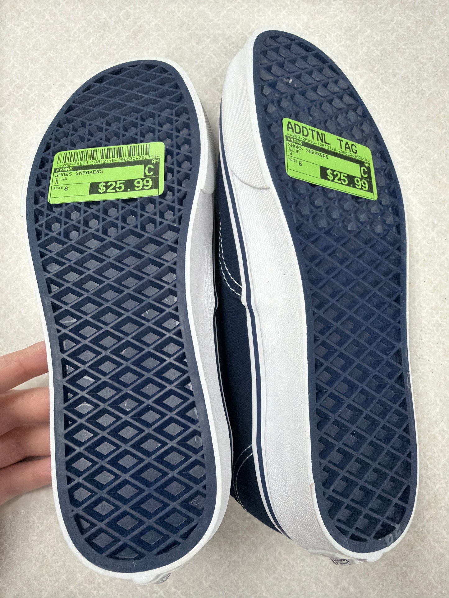 Shoes Sneakers By Vans In Blue, Size:8
