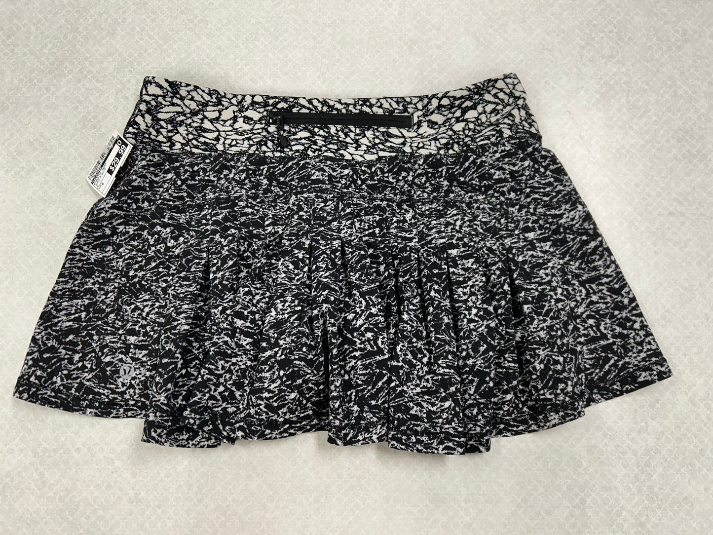 Athletic Skort By Lululemon In Black & White, Size:6