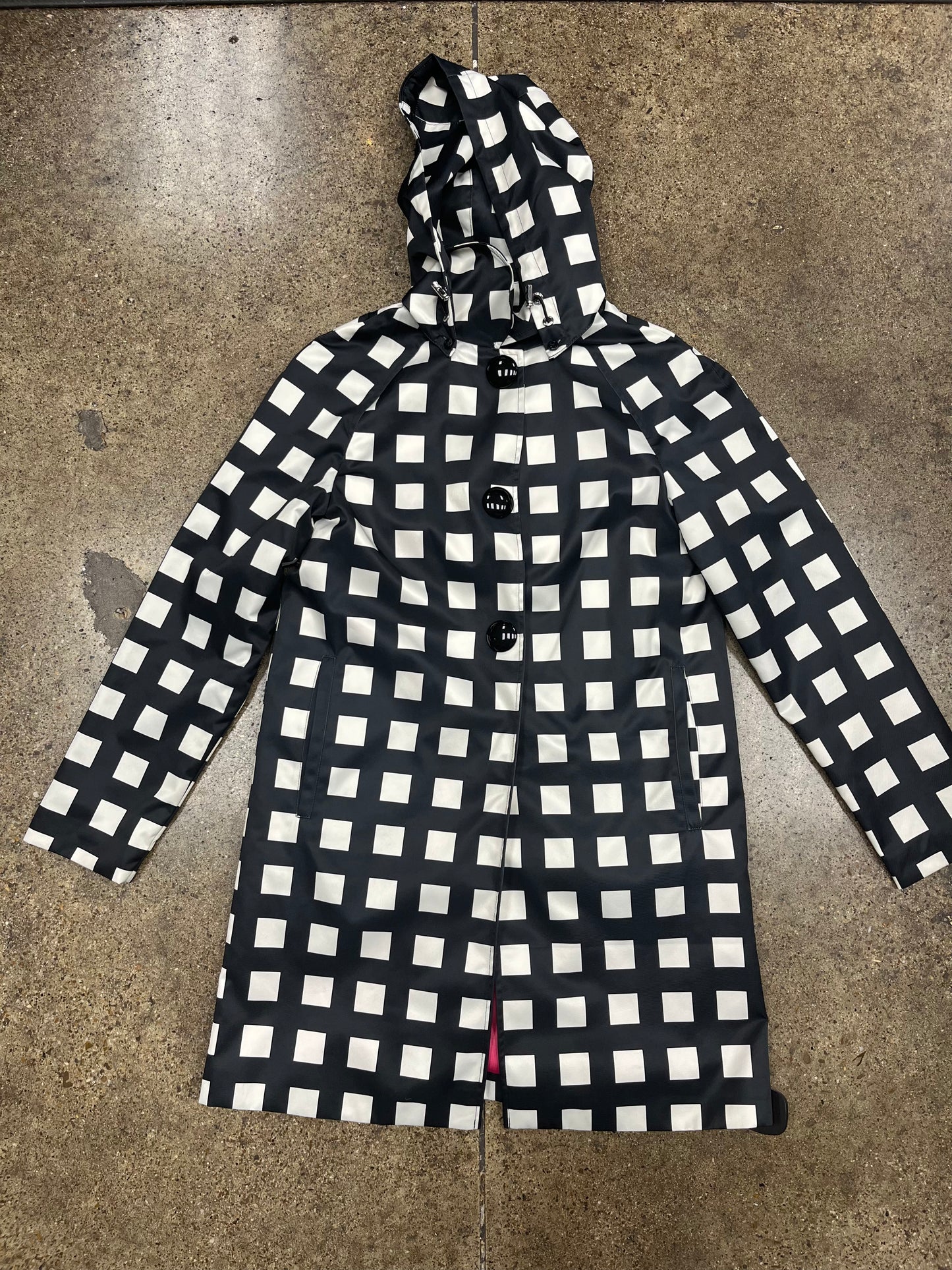 Coat Designer By Kate Spade In Black & White, Size:Xs