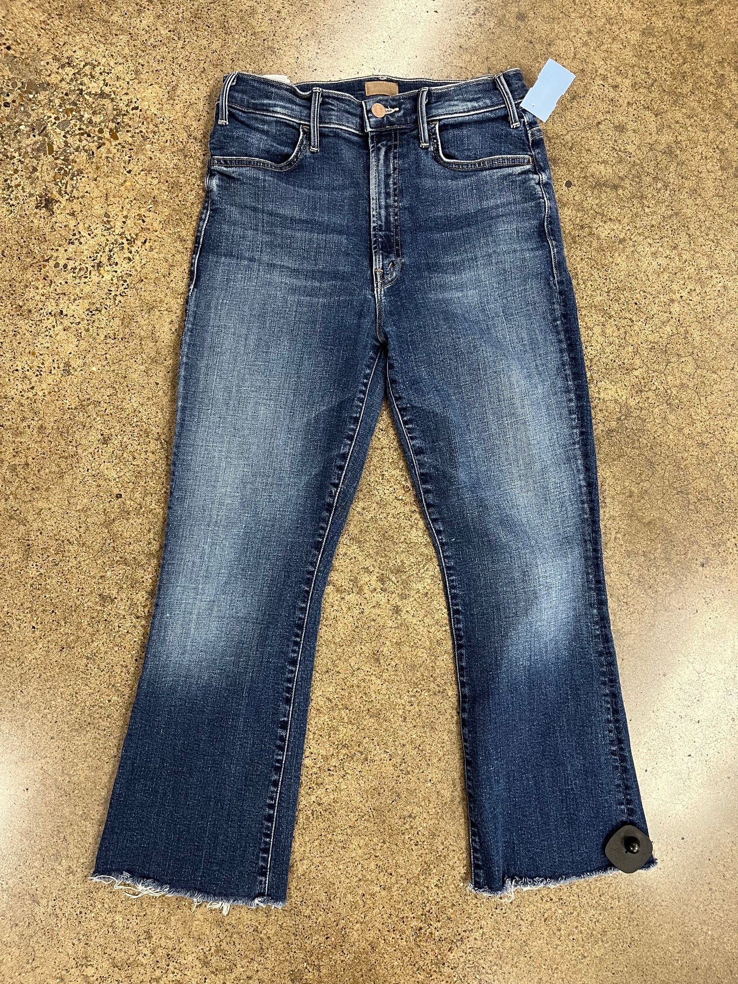 Jeans Straight By Mother In Blue Denim, Size:6