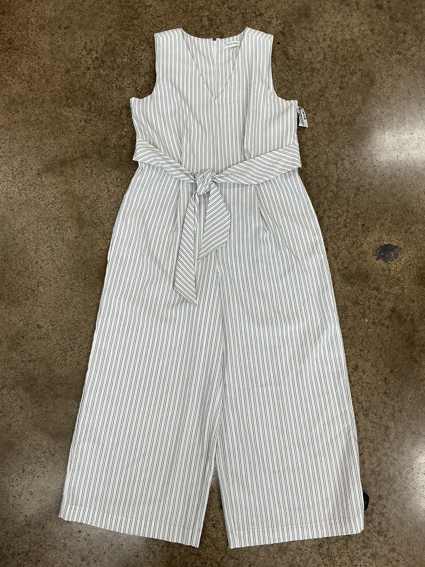 Jumpsuit By Calvin Klein In Striped Pattern, Size:10
