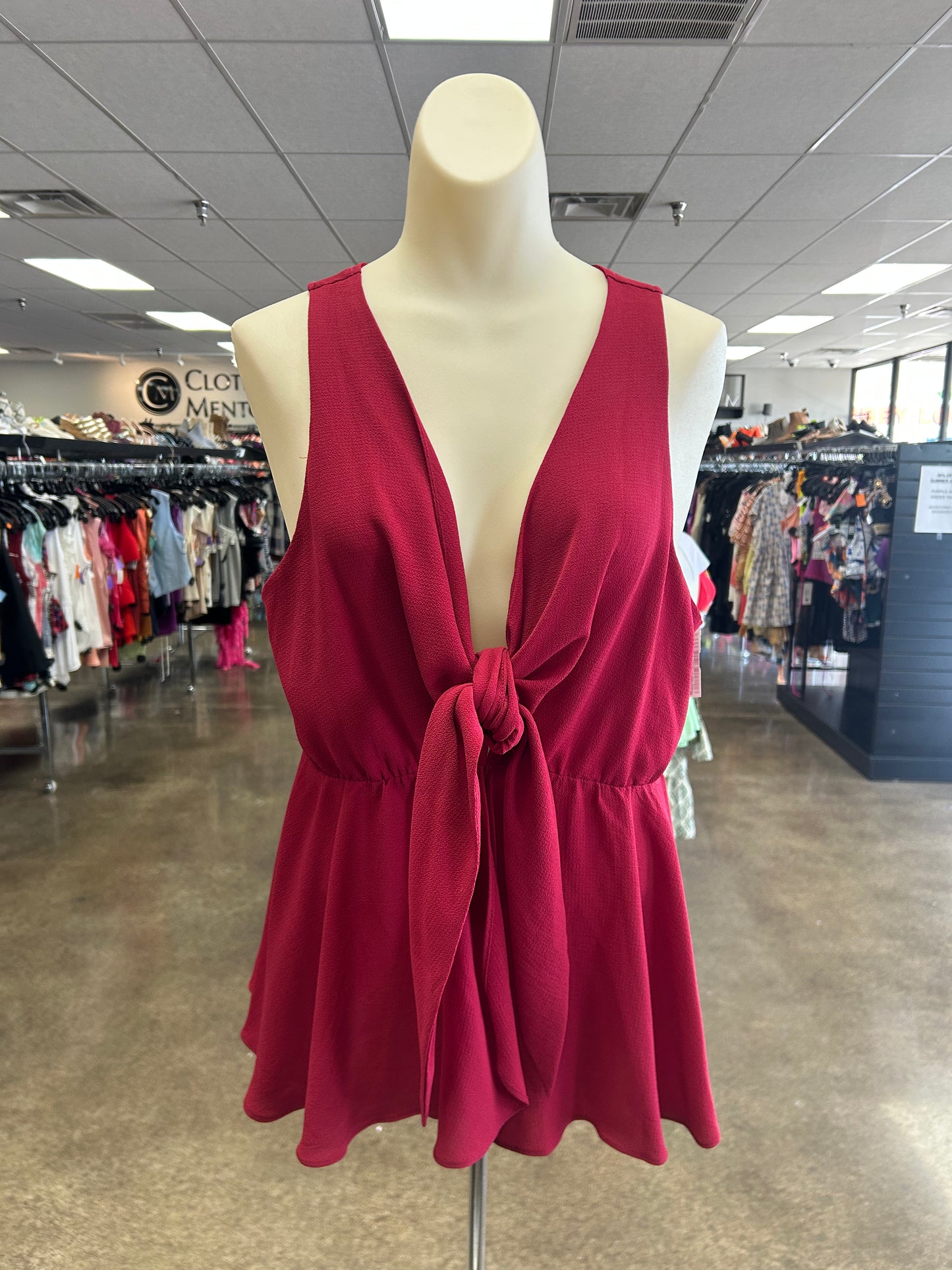 Top Sleeveless By Buddy Love In Red, Size:L