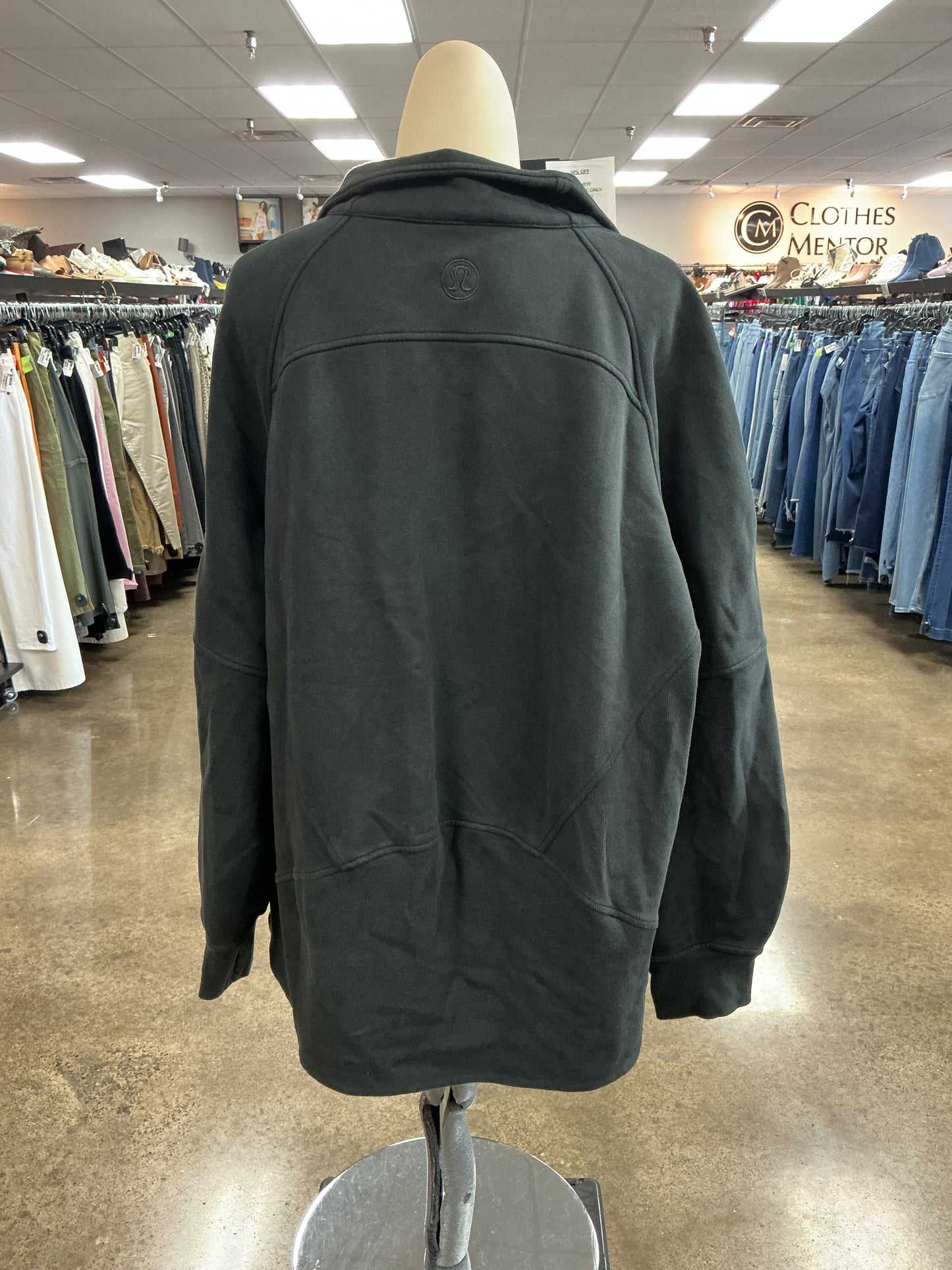 Athletic Jacket By Lululemon In Black, Size:Xl