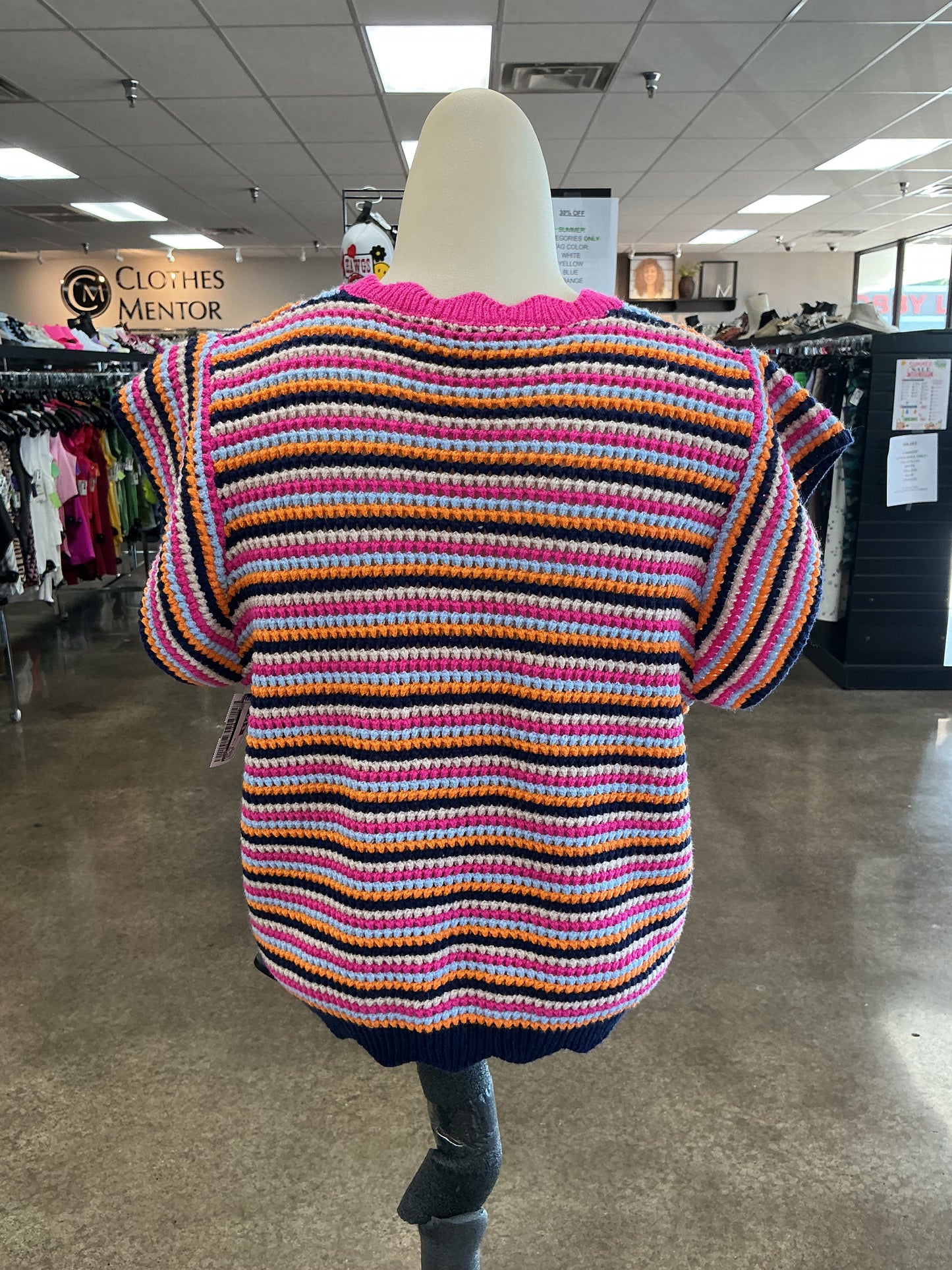Top Ss By Thml In Blue & Pink, Size:M