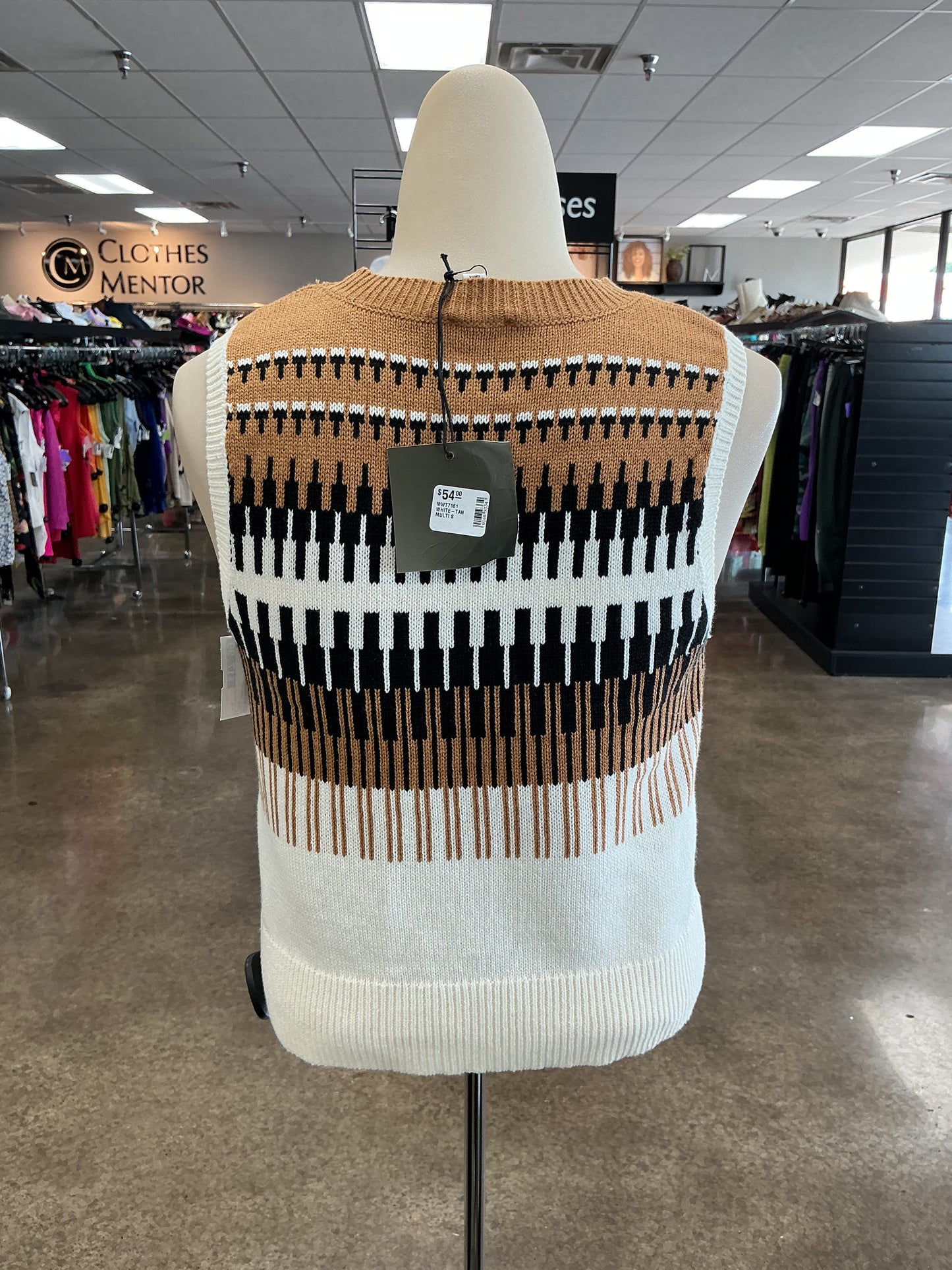 Vest Sweater By Le Lis In Brown, Size:S