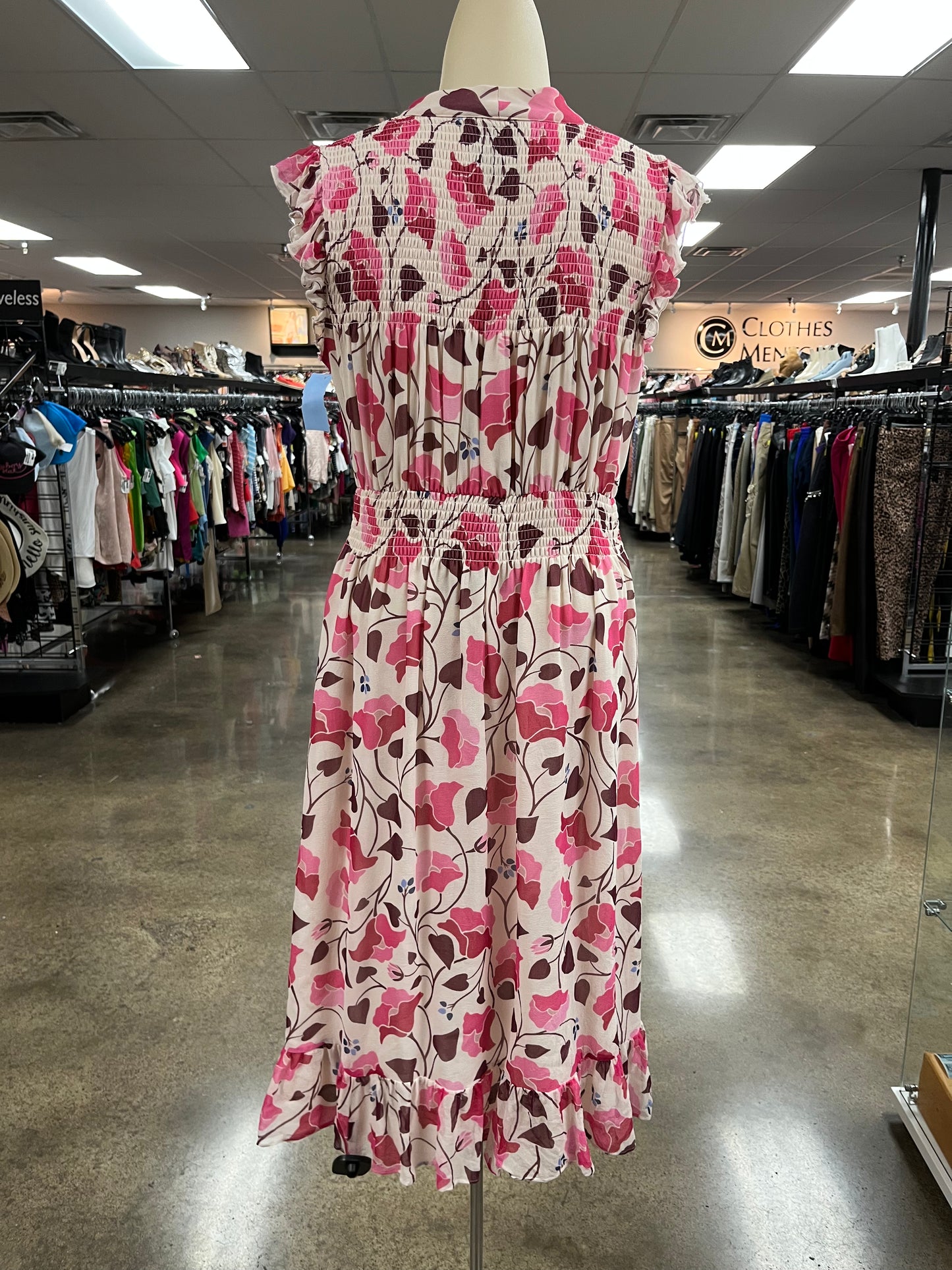 Dress Designer By Kate Spade In Cream & Pink, Size:S