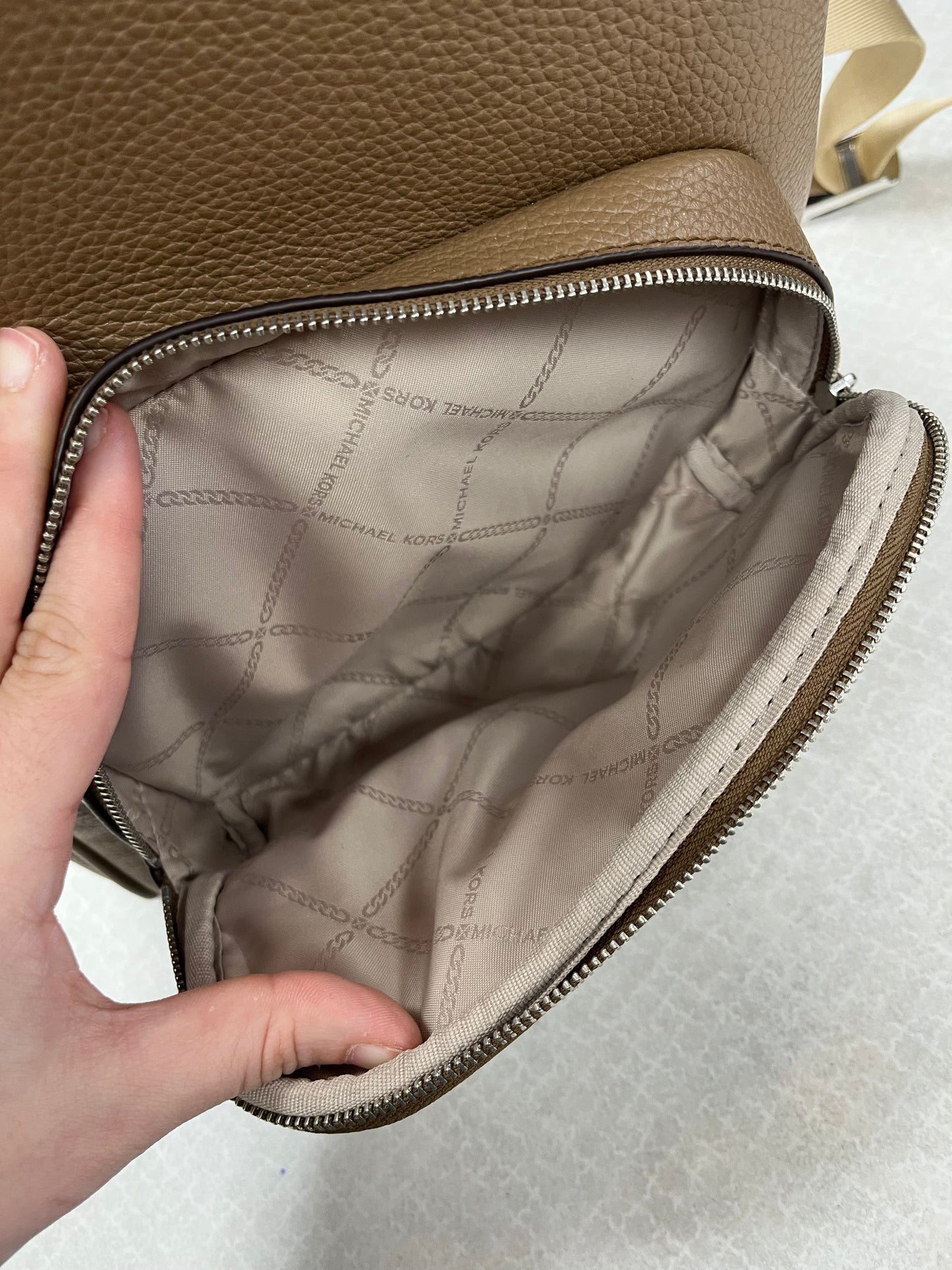 Backpack Designer By Michael Kors In Brown, Size:Medium