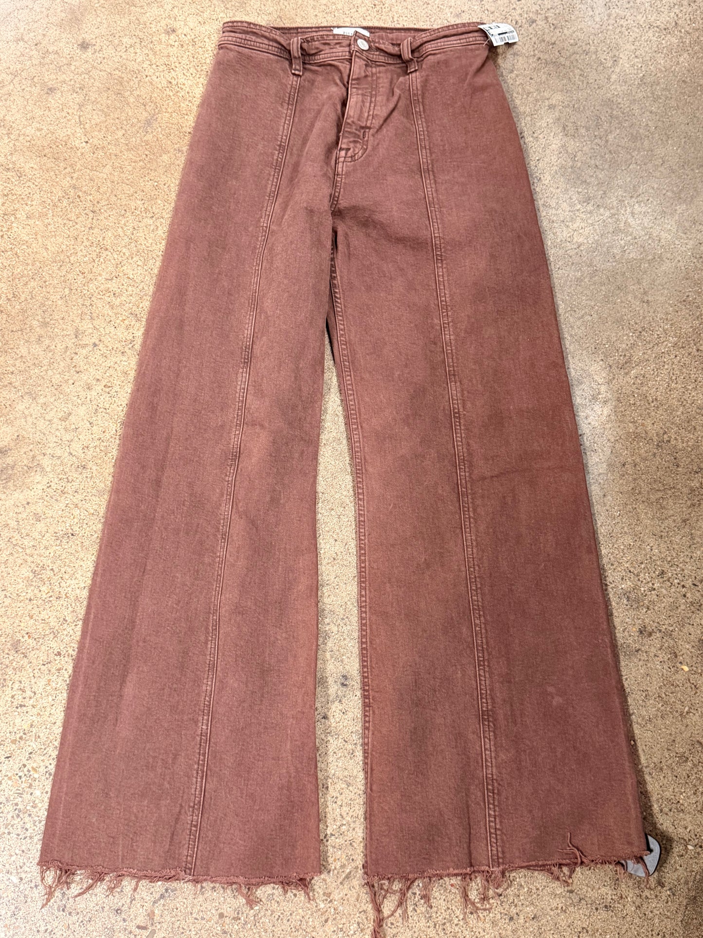 Jeans Wide Leg By Pistola In Brown, Size:4