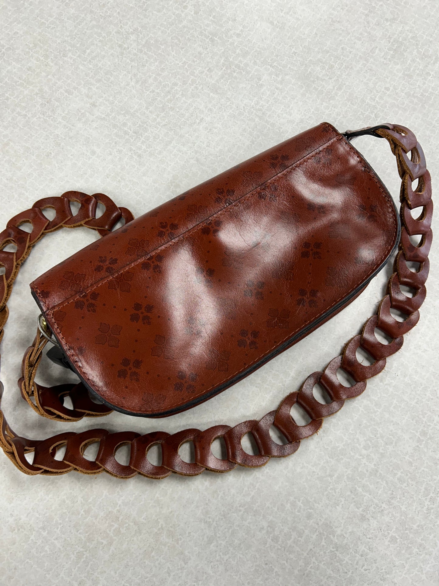 Crossbody Designer By Patricia Nash In Brown, Size:Small