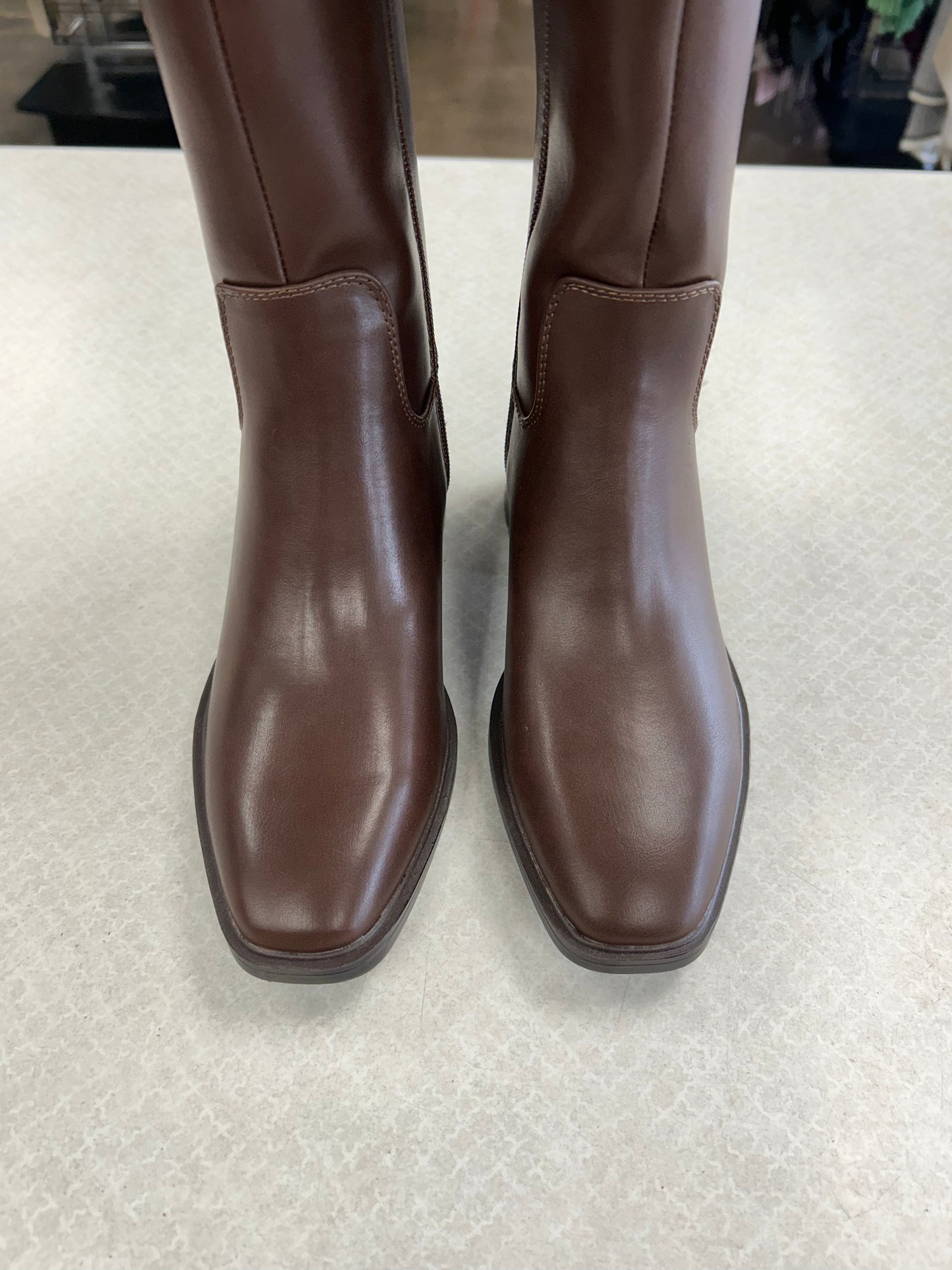 BOOTS KNEE FLATS by NINE WEST In BROWN, Size: 5.5