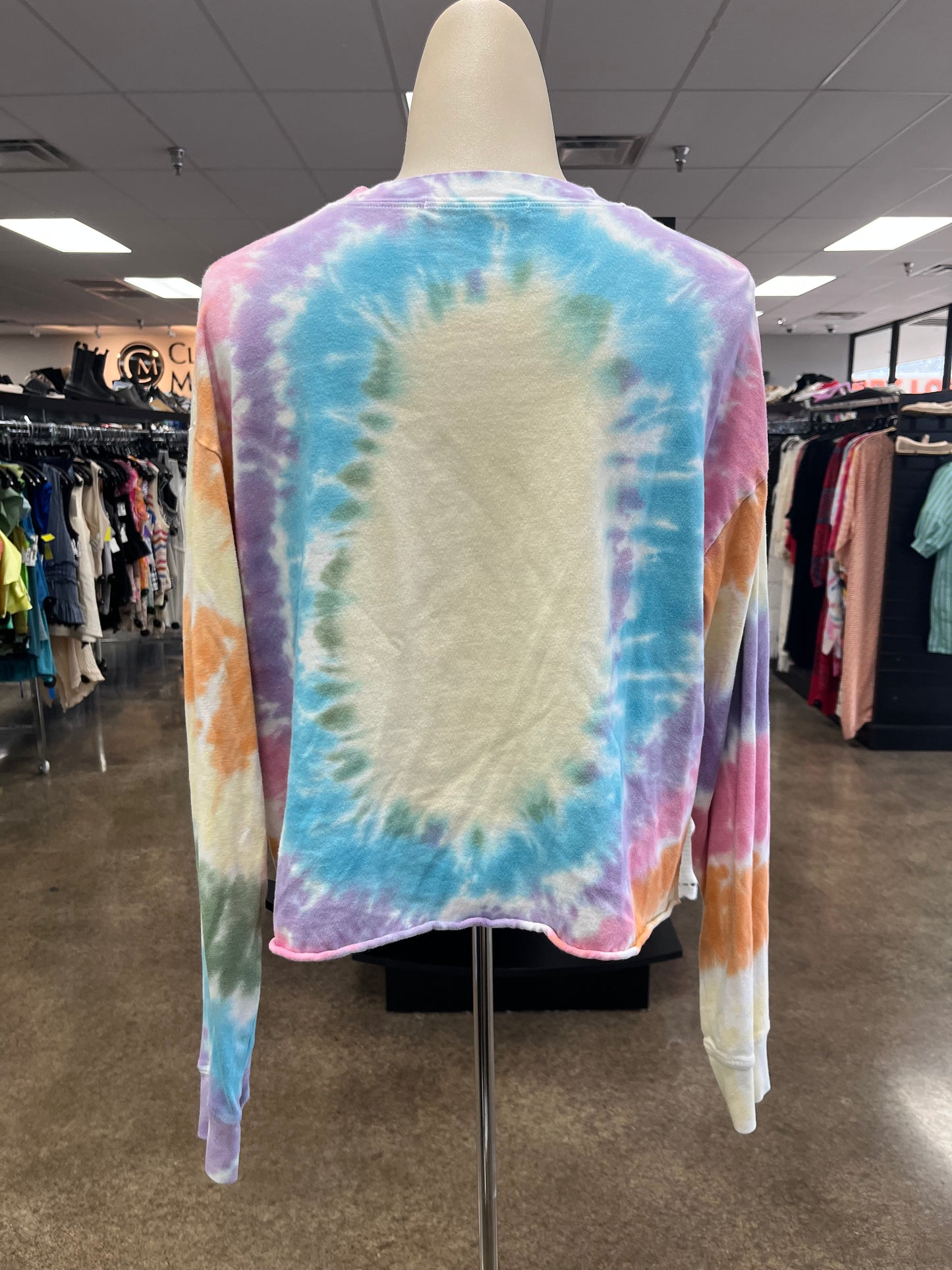 Top Ls By Daydreamer In Tie Dye Print, Size:Xs