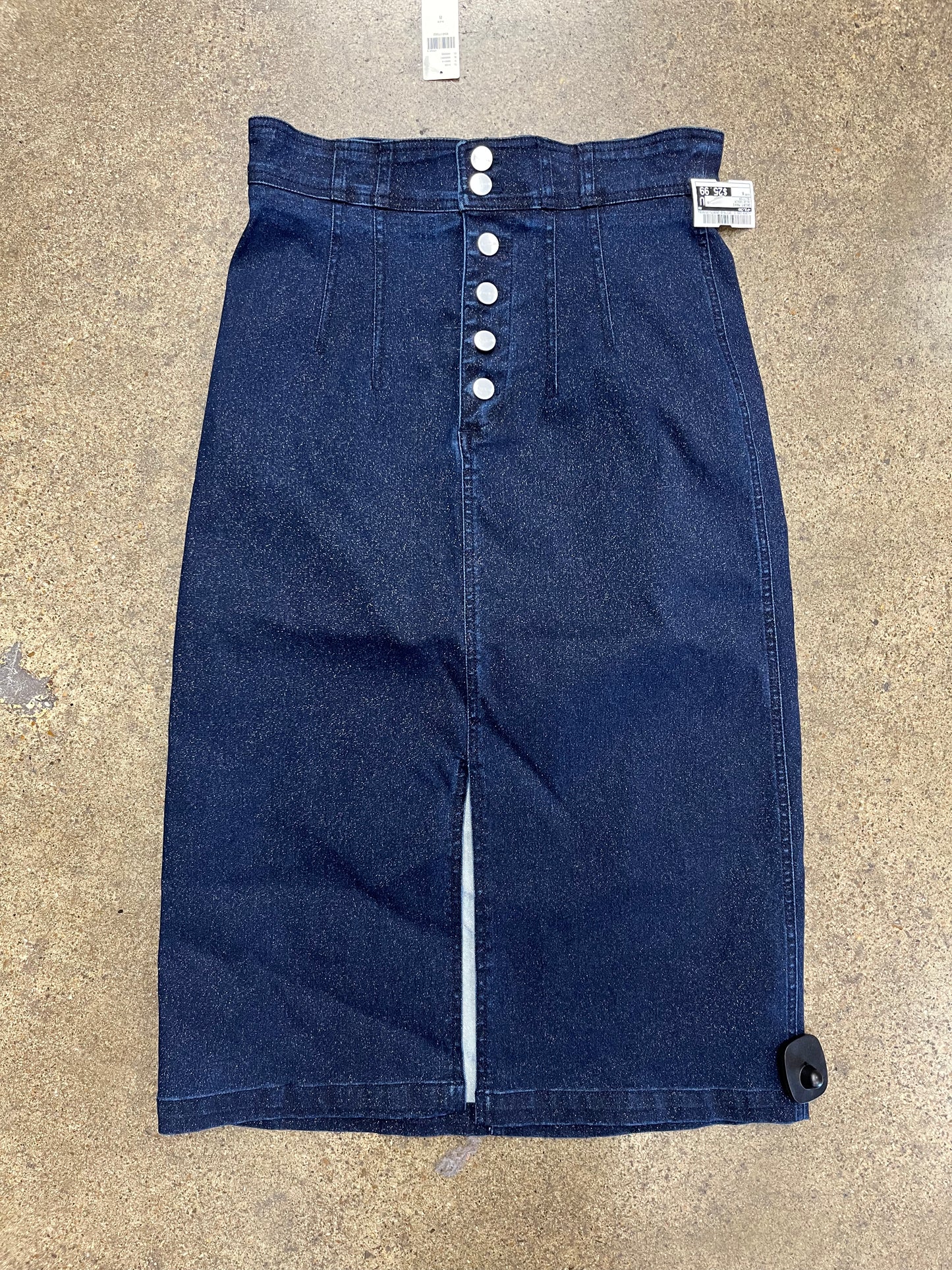 Skirt Maxi By Pilcro In Blue Denim, Size:8