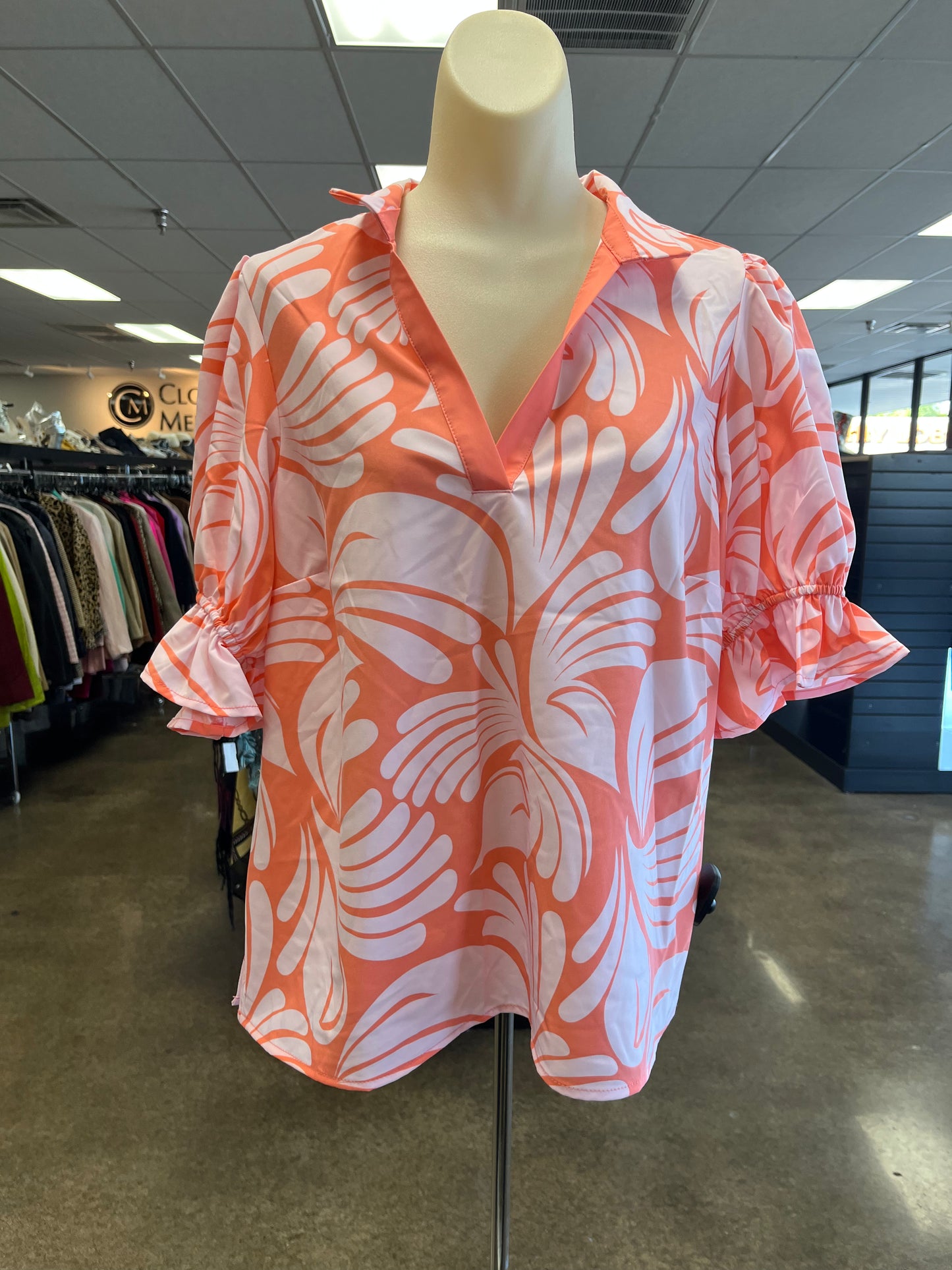 Top Ss By Mary Square In Orange, Size:M