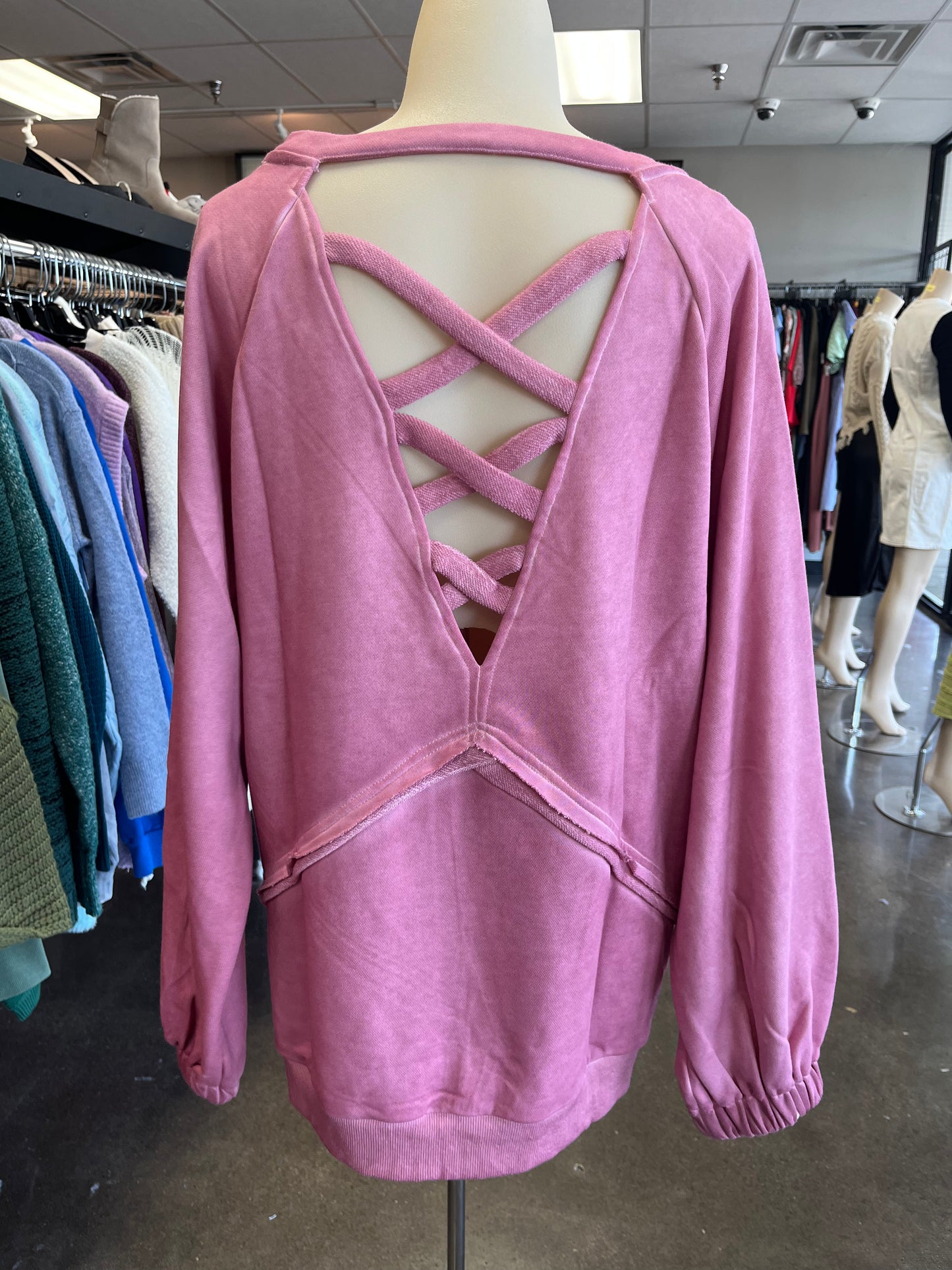 SWEATSHIRT CREWNECK by POL In PINK, Size: S