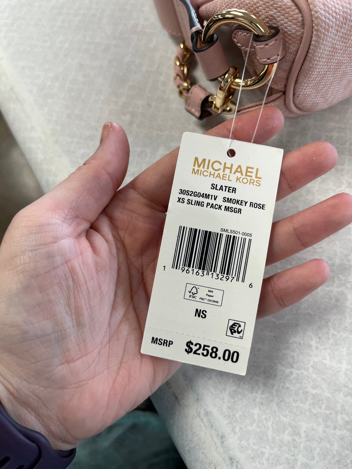 Belt Bag Designer By Michael Kors In Pink, Size:Small