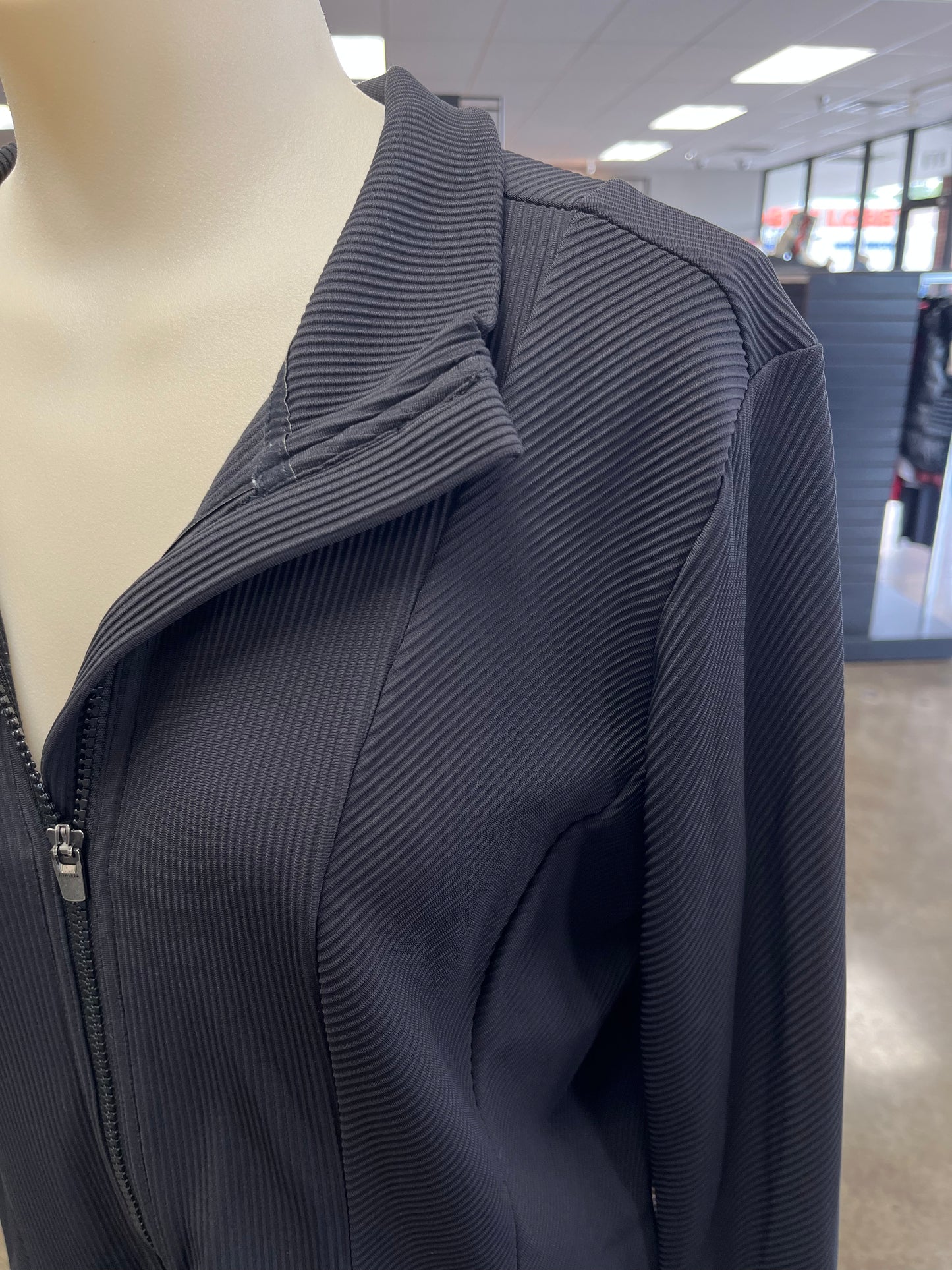 Athletic Jacket By Athleta In Black, Size:L
