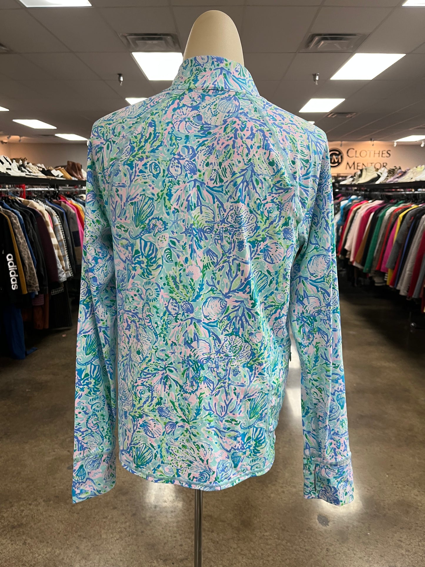 Top Ls Designer By Lilly Pulitzer In Blue & Green, Size:M