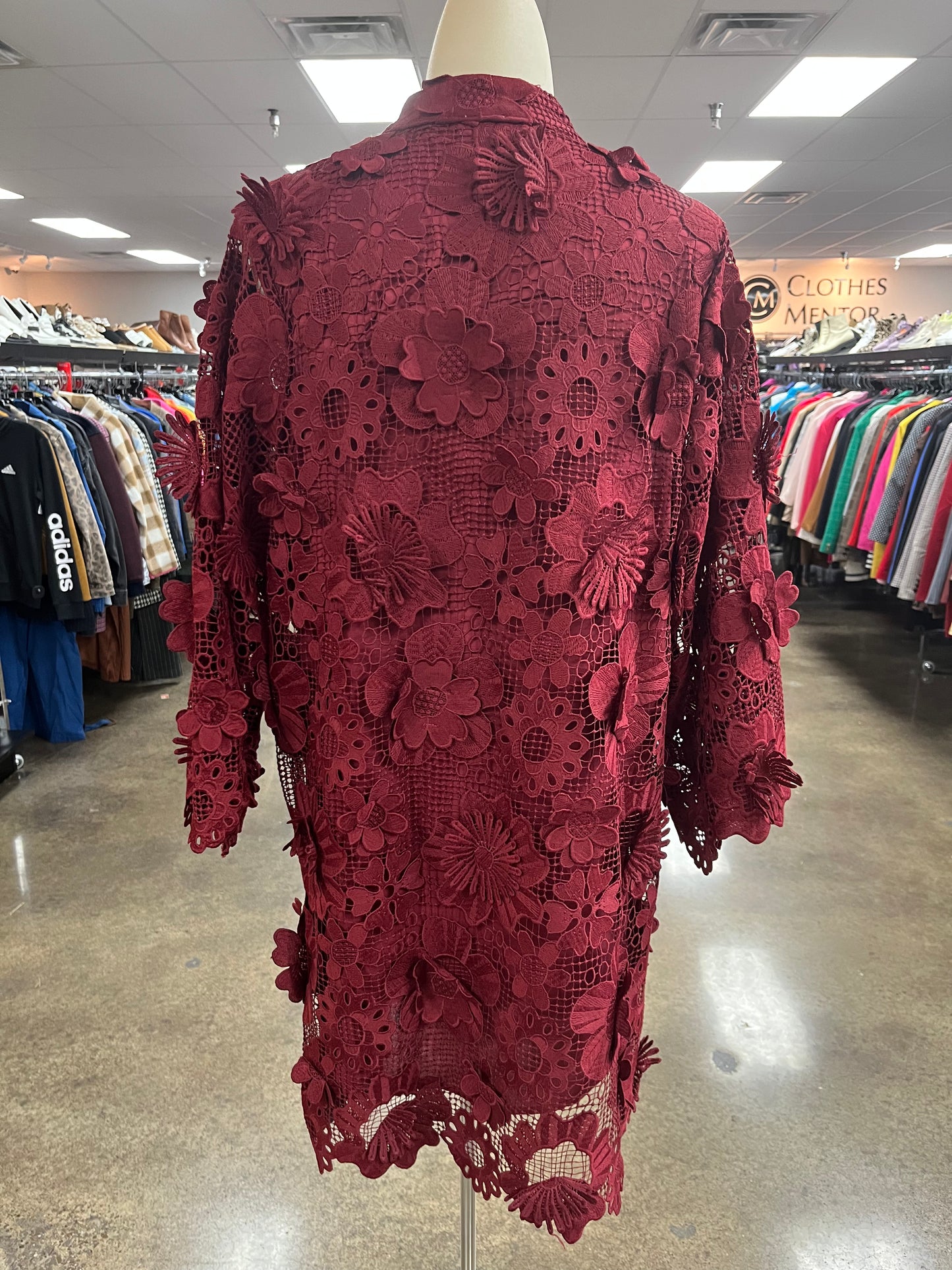 Dress Casual Short By J.Marie In Maroon, Size:S