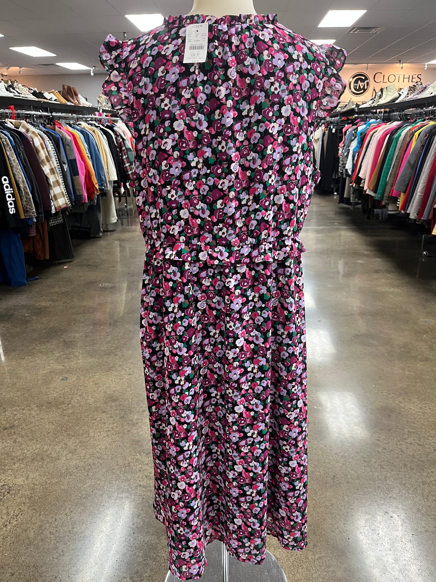 Dress Casual Midi By J. Crew In Pink, Size:14