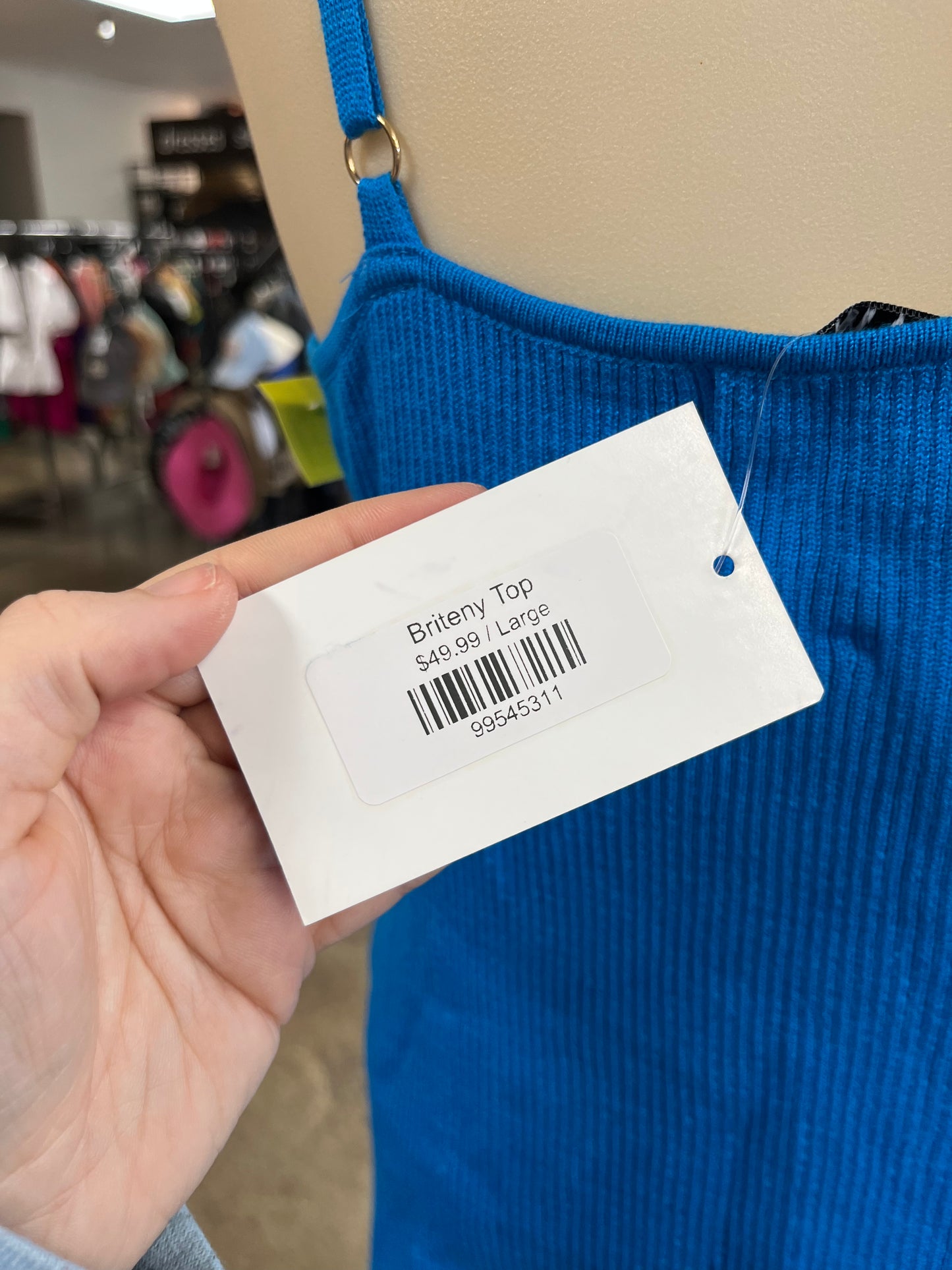 Top Sleeveless By Clothes Mentor In Blue, Size:L