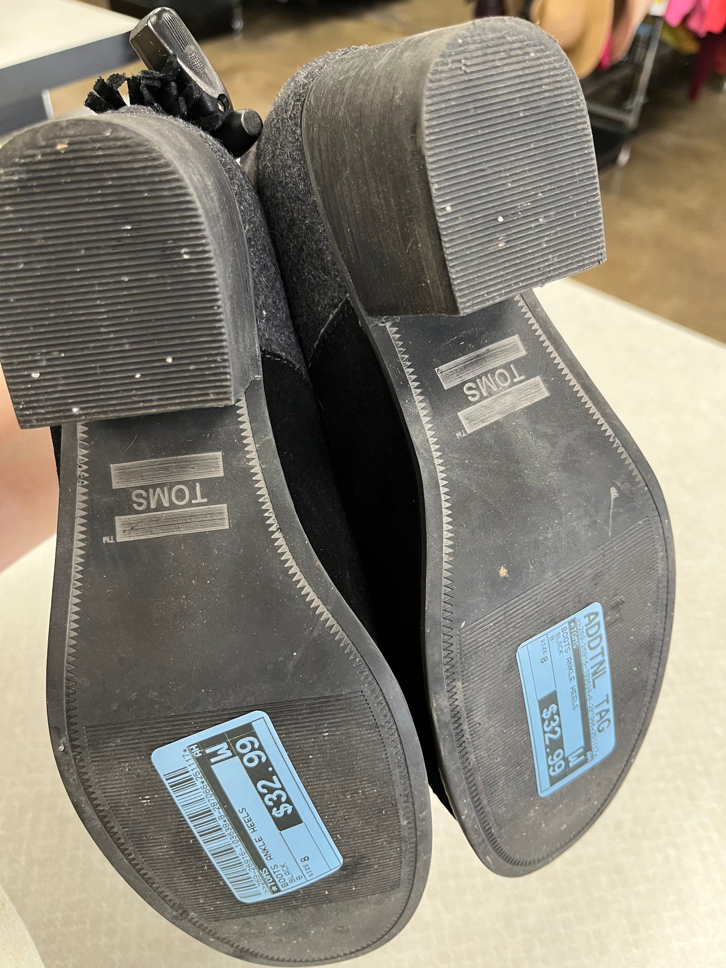 Boots Ankle Heels By Toms In Black, Size:8