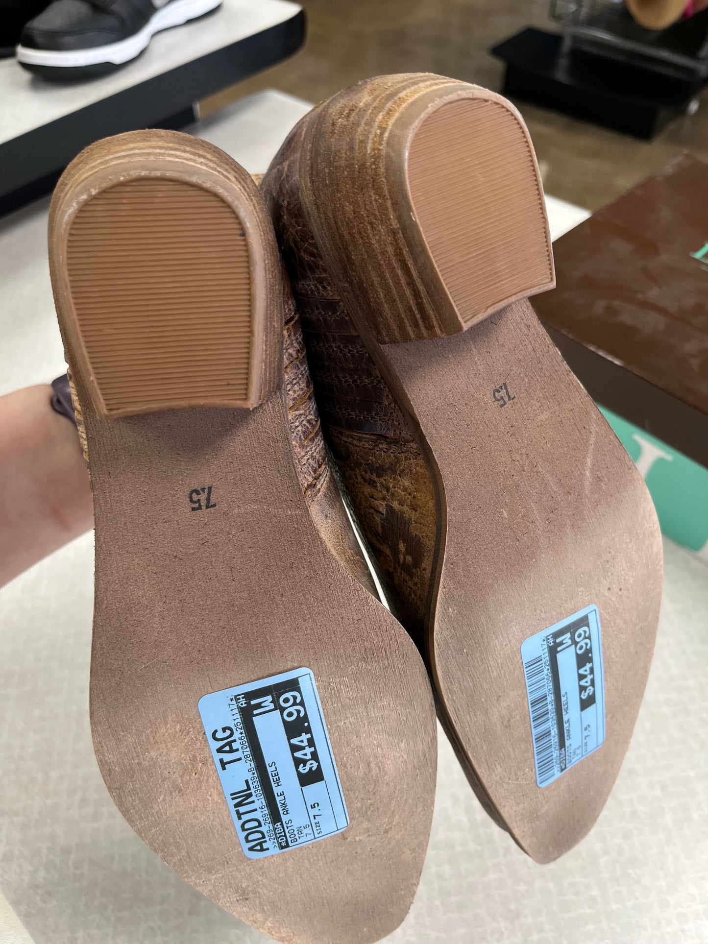 Boots Ankle Heels By Diba In Tan, Size:7.5