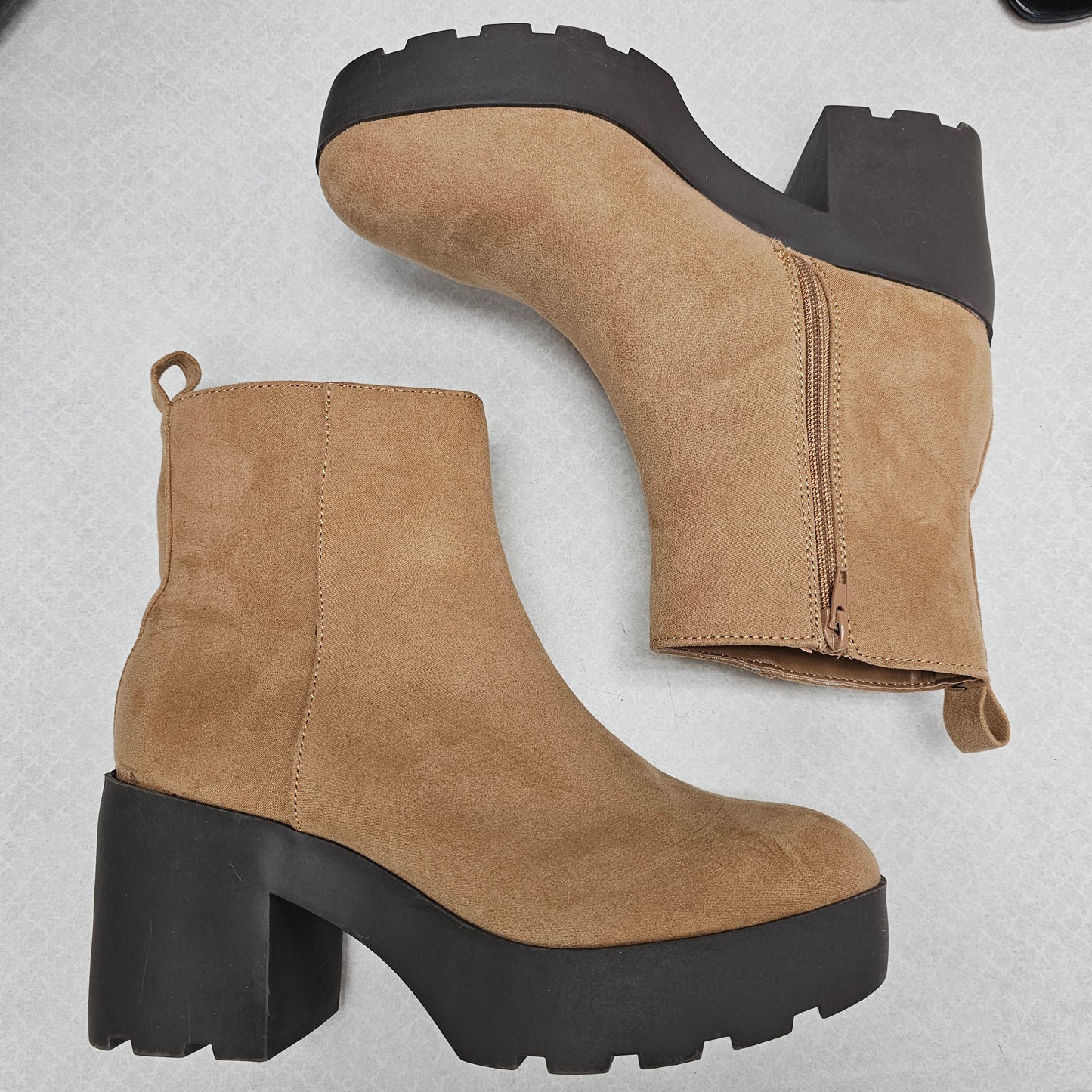 Boots Ankle Heels By Journee In Brown, Size:9