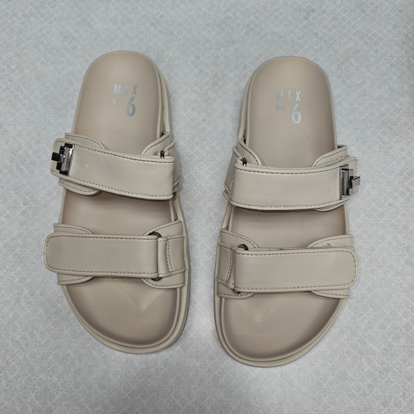 Sandals Heels Platform By Mix No 6 In Cream, Size:6.5