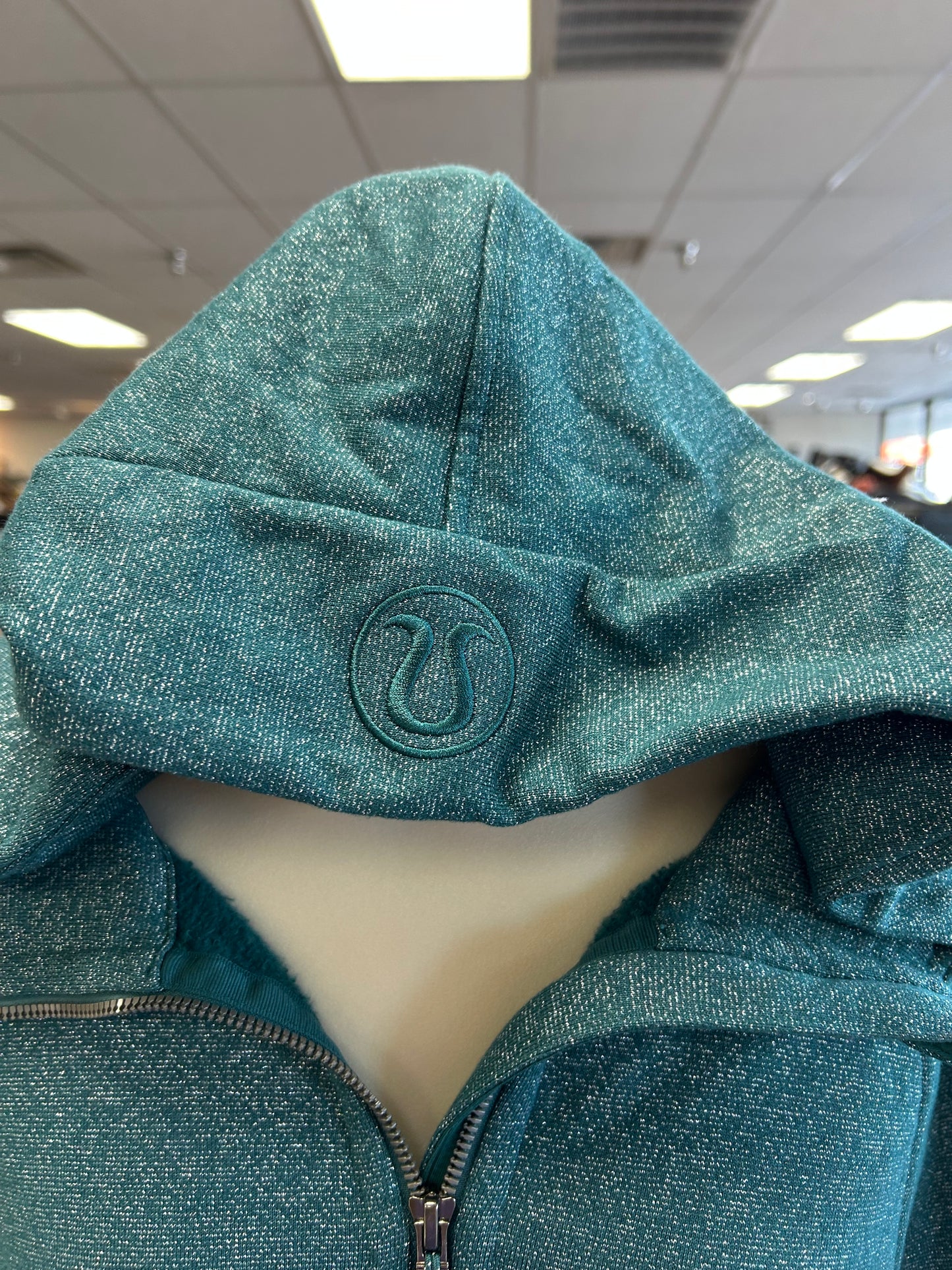 Athletic Jacket By Lululemon In Green, Size:Xl