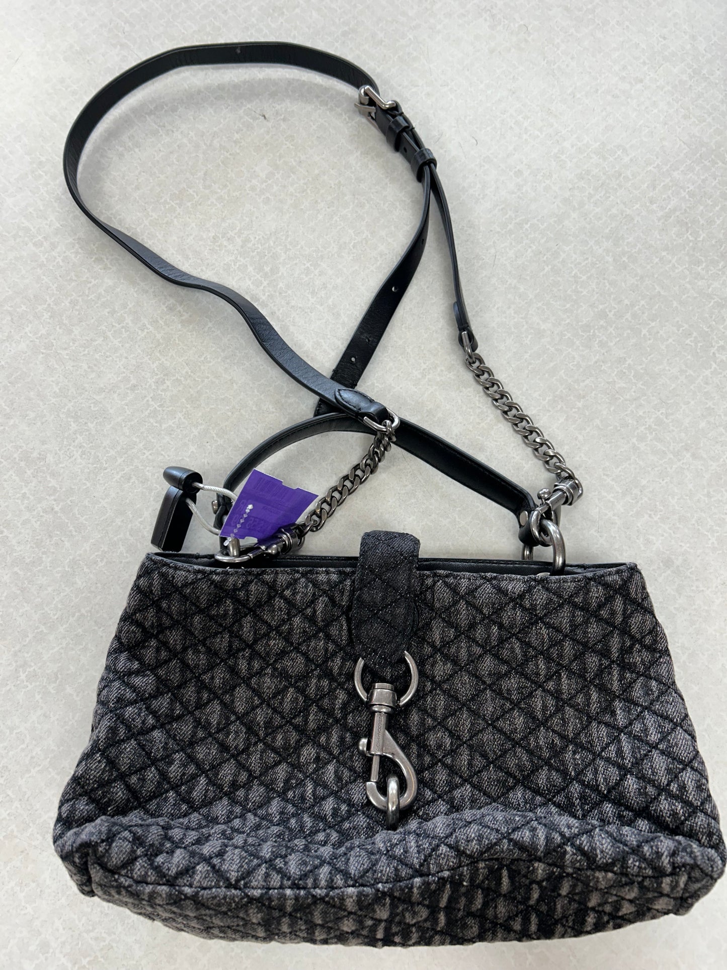 Crossbody Designer By Rebecca Minkoff In Grey, Size:Medium