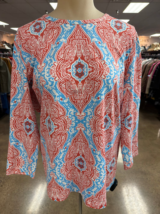 Top Ls By J Mclaughlin In Blue & Orange, Size:Xl