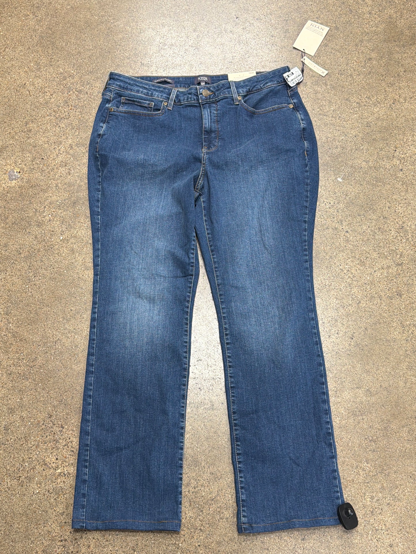 Jeans Straight By Not Your Daughters Jeans In Blue Denim, Size:16