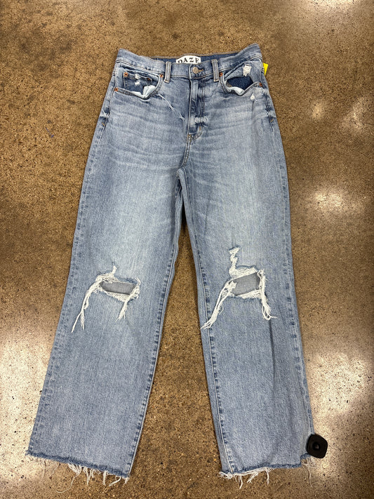 Jeans Wide Leg By Daze In Blue Denim, Size:4