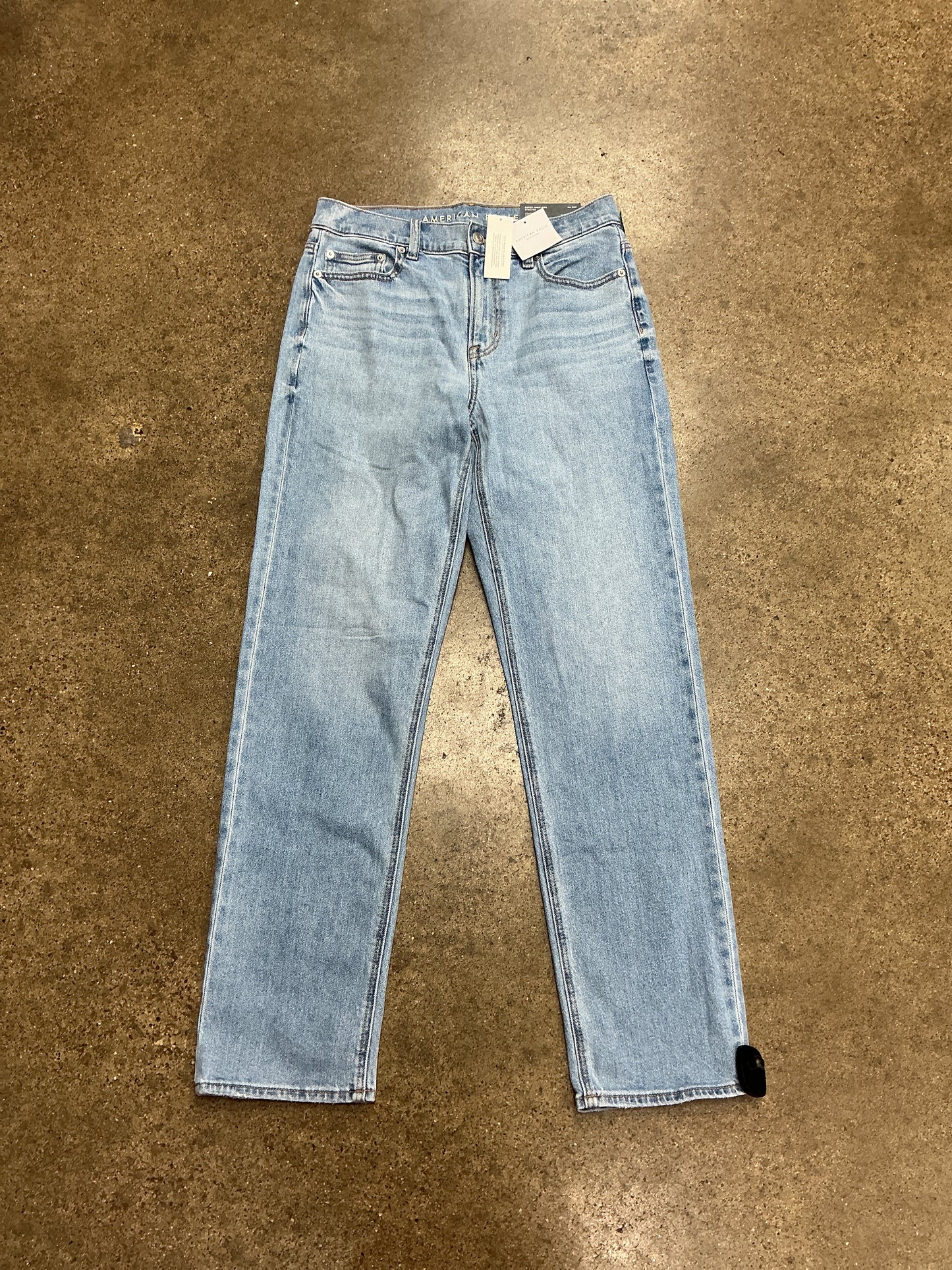Jeans Straight By American Eagle In Blue Denim, Size:4